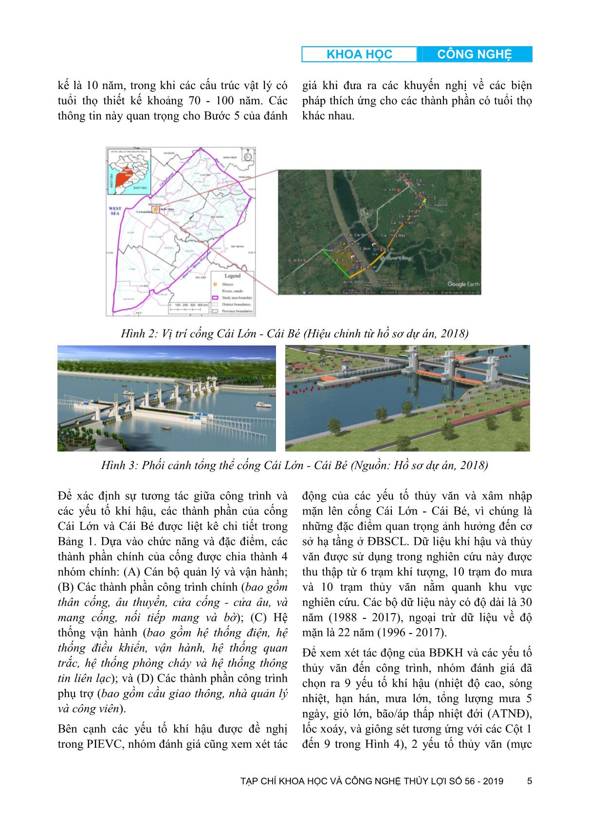 Đánh giá rủi ro khí hậu đối với cơ sở hạ tầng: Áp dụng cho hệ thống cống Cái Lớn - Cái Bé ở đồng bằng sông Cửu Long trang 5