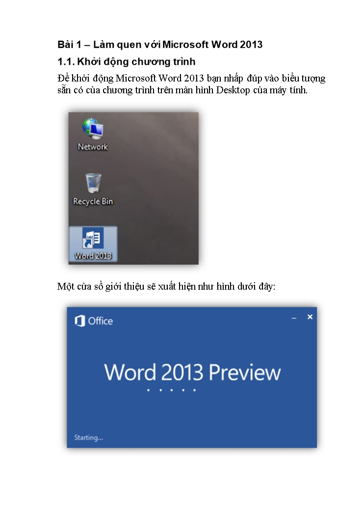 Giáo trình Microsoft Word 2013 trang 4