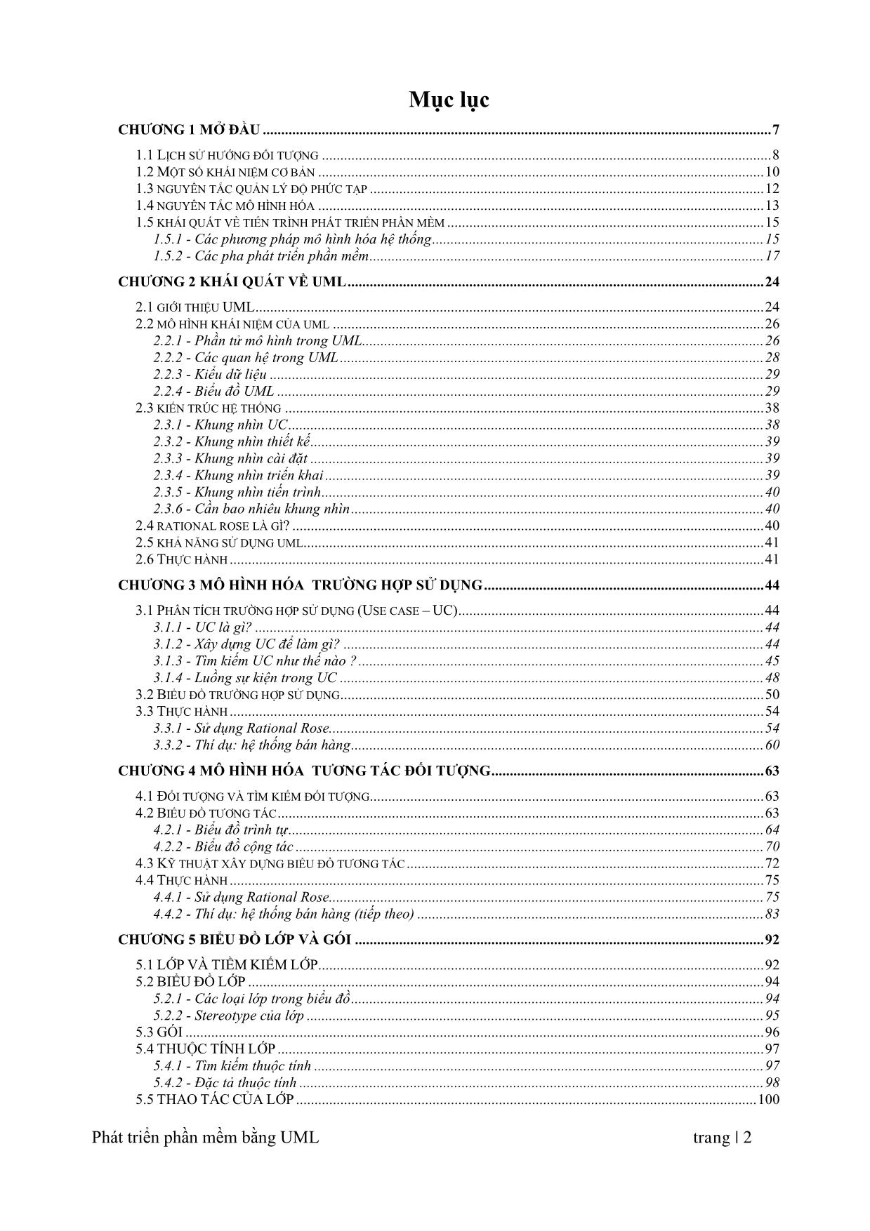 Giáo trình Phân tích thiết kế hướng đối tượng (Phần 1) trang 2