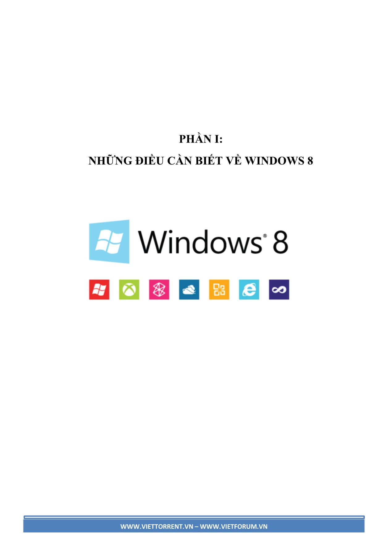 Hệ điều hành Windows 8 kiến thức cơ bản và hướng dẫn sử dụng Windows 8 toàn tập trang 5