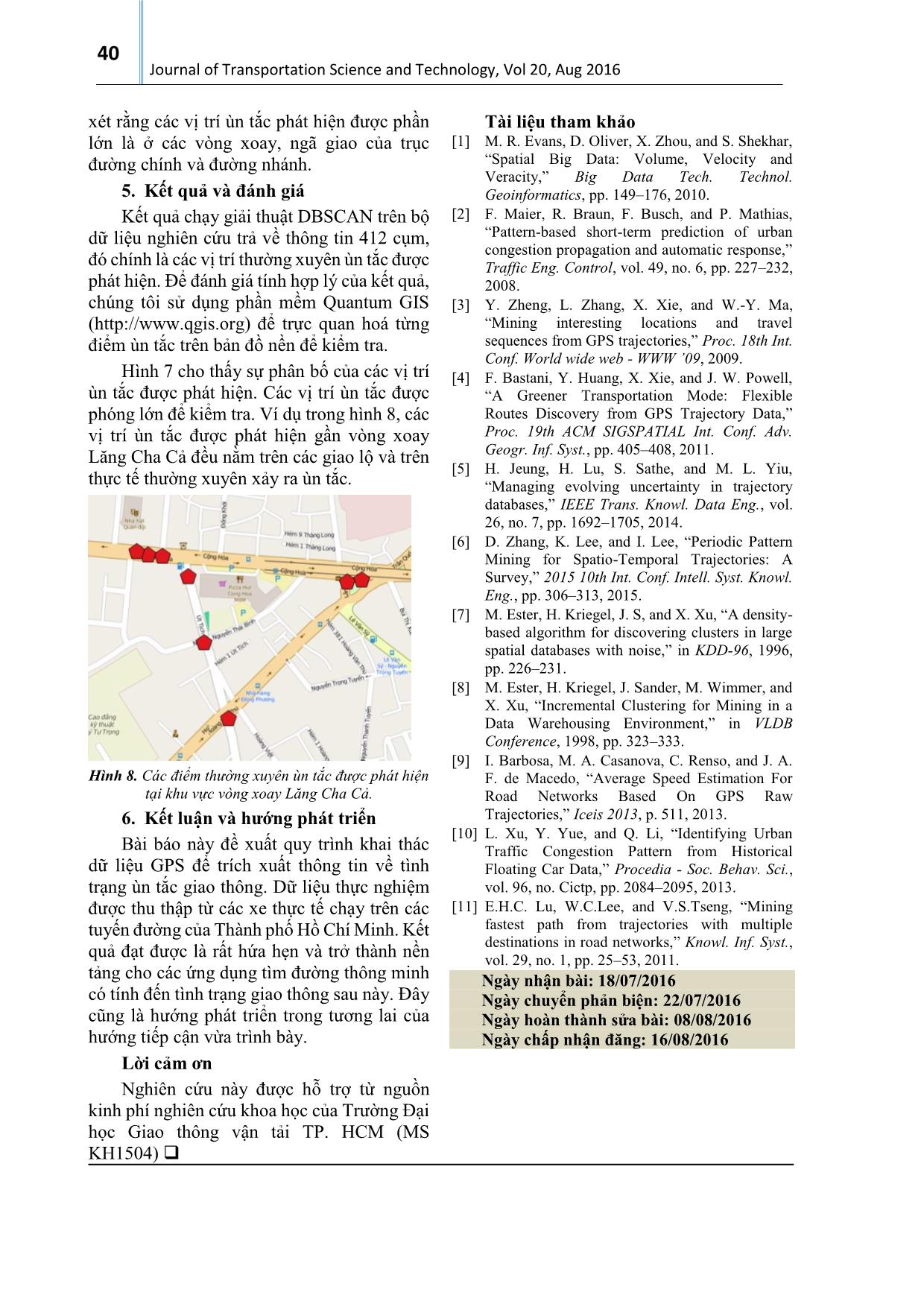 Khai thác thông tin tình trạng ùn tắc giao thông từ dữ liệu GPS - Trường hợp thành phố Hồ Chí Minh trang 5