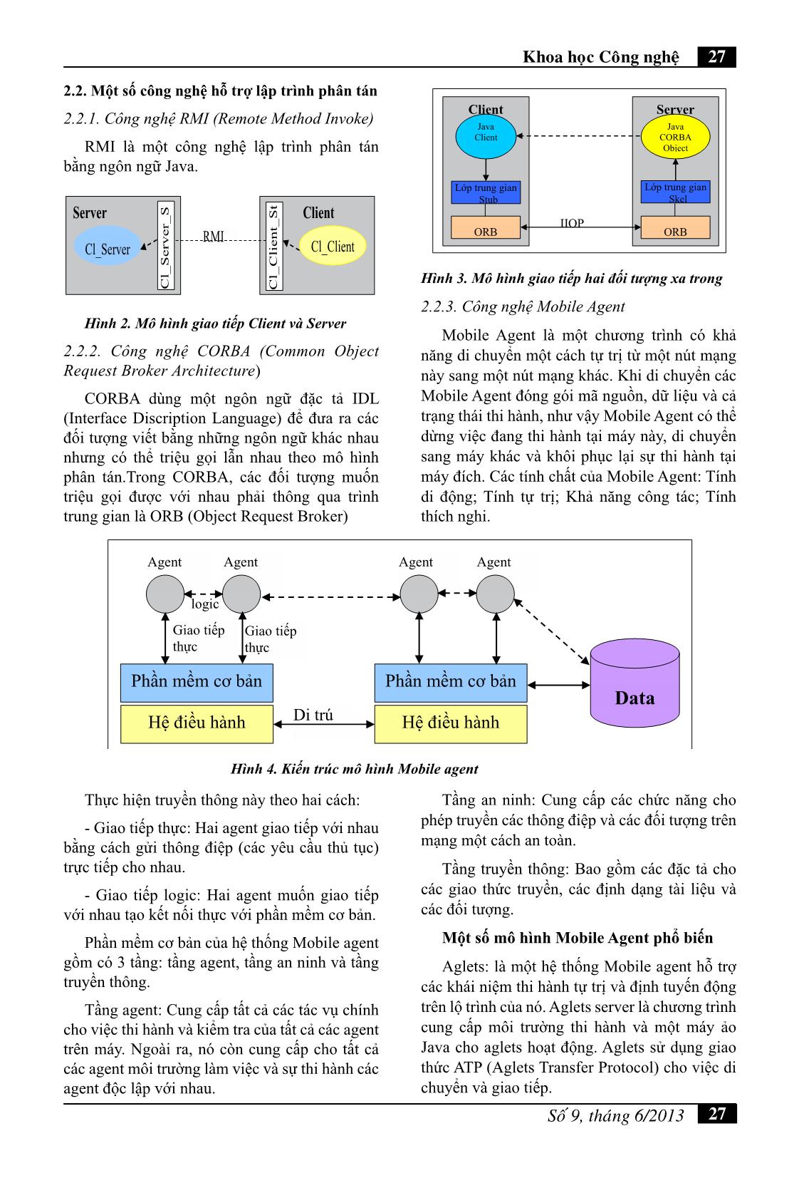 Lập trình phân tán dùng công nghệ Mobile Agent với sự hỗ trợ của Java và Voyager trang 2
