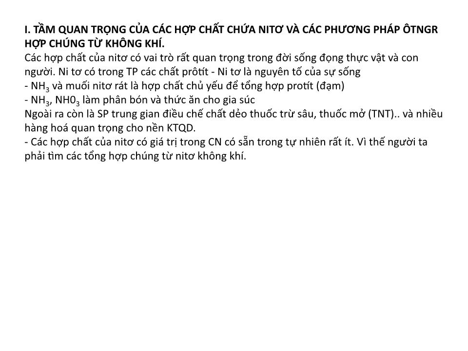 Bài giảng Hóa công nghệ - Chương 3: Tổng hợp NH3 và sản xuất axít HNO3 - Ngô Xuân Lương trang 4