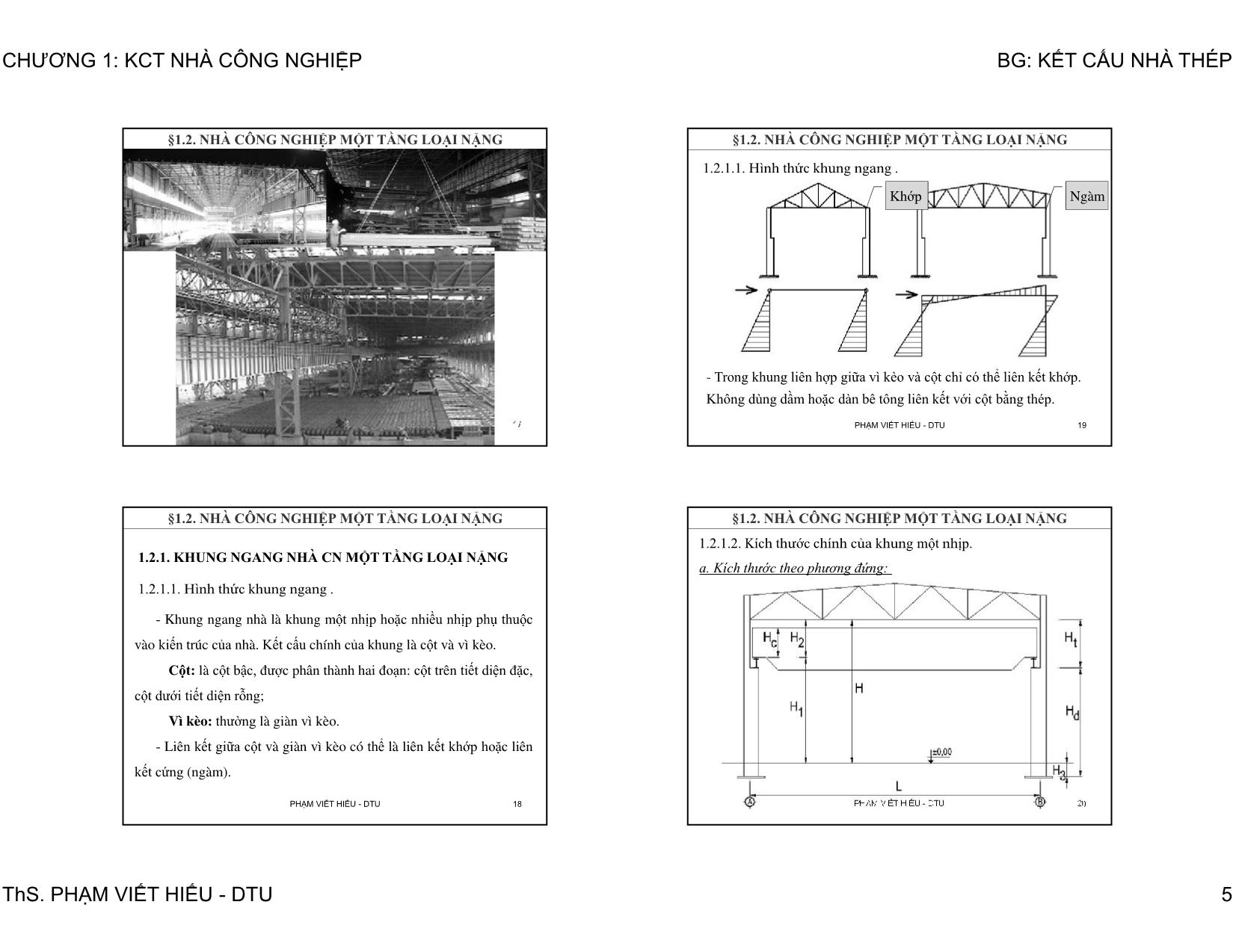 Bài giảng Kết cấu nhà thép - Chương 1: Kết cấu thép nhà công nghiệp một tầng trang 5