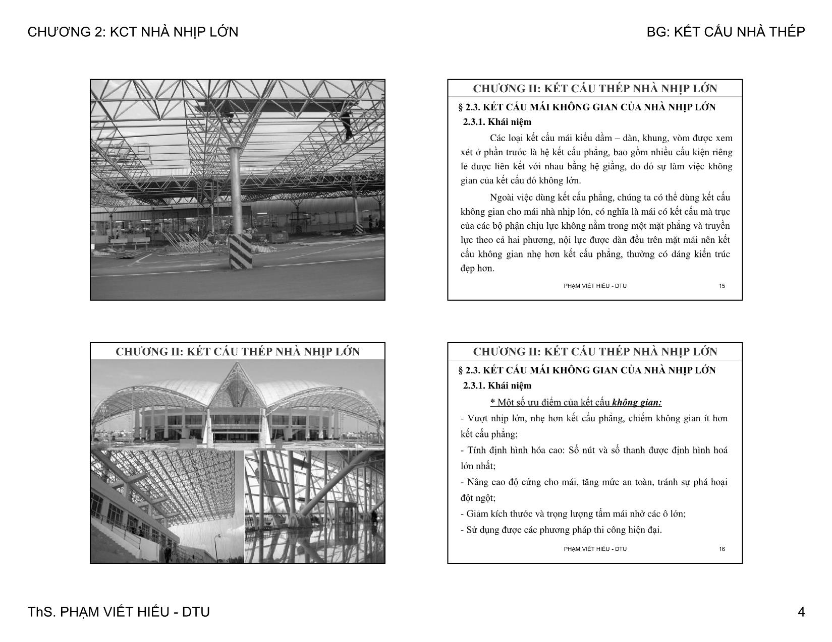 Bài giảng Kết cấu nhà thép - Chương 2: Kết cấu thép nhà nhịp lớn trang 4