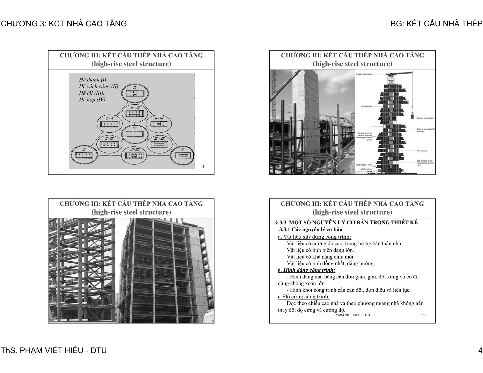 Bài giảng Kết cấu nhà thép - Chương 3: Kết cấu thép nhà cao tầng trang 4