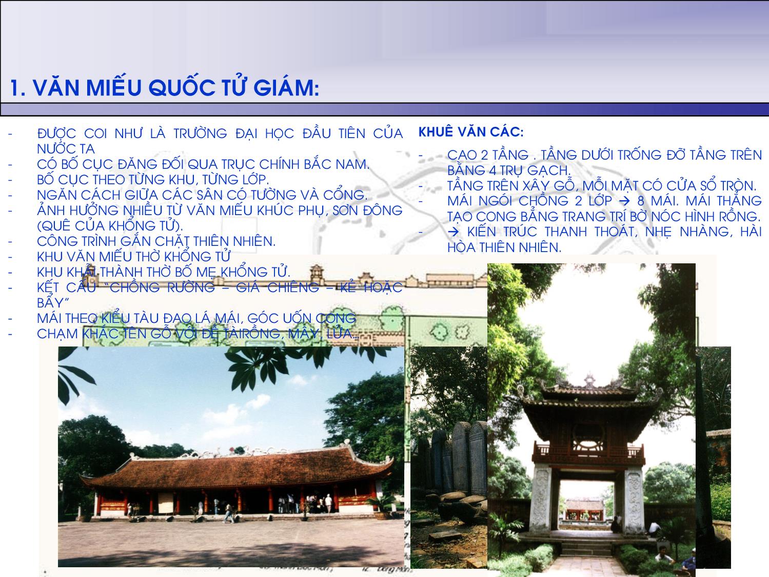 Bài giảng Lịch sủ kiến trúc Việt Nam - Bài 7: Kiến trúc Nho giáo. Kiến trúc Đạo giáo trang 3