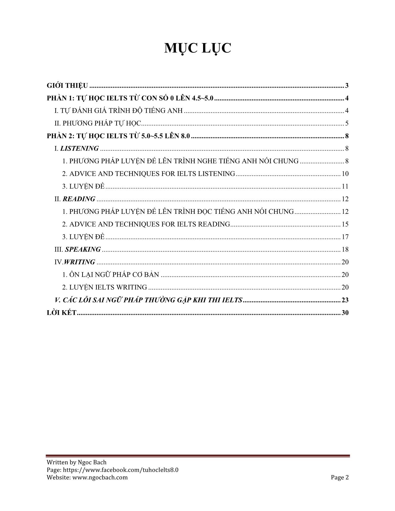 Bí kíp tự học Ielts từ con số 0 lên 8.0 - 2015 by ngoc bach trang 2