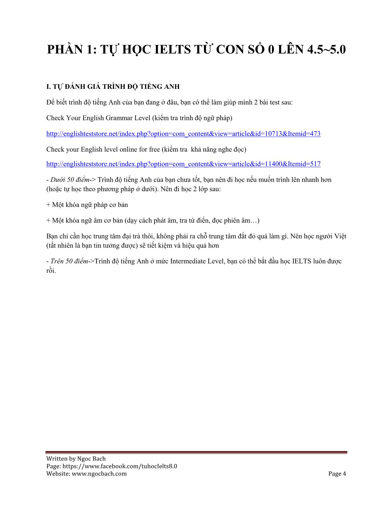 Bí kíp tự học Ielts từ con số 0 lên 8.0 - 2015 by ngoc bach trang 4