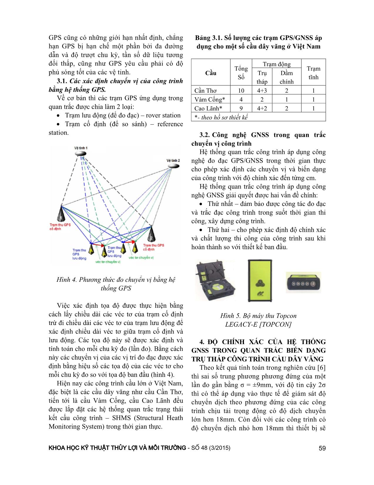 Các phương pháp quan trắc và xác định chuyển vị trụ tháp cầu dây văng của hệ thống quan trắc công trình cầu trang 3