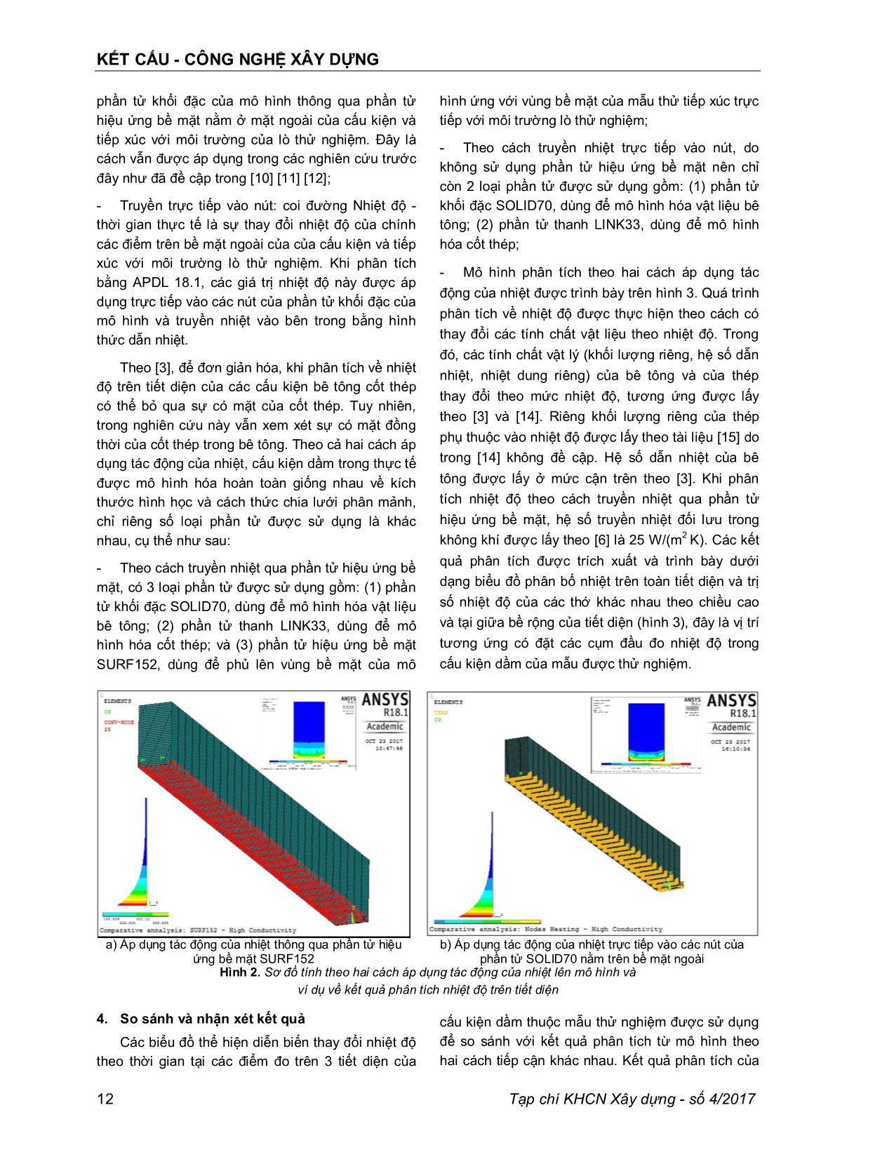 Dầm bê tông cốt thép chịu tác động của lửa - Lựa chọn phần tử cho mô hình nhiệt học trong Ansys trang 4