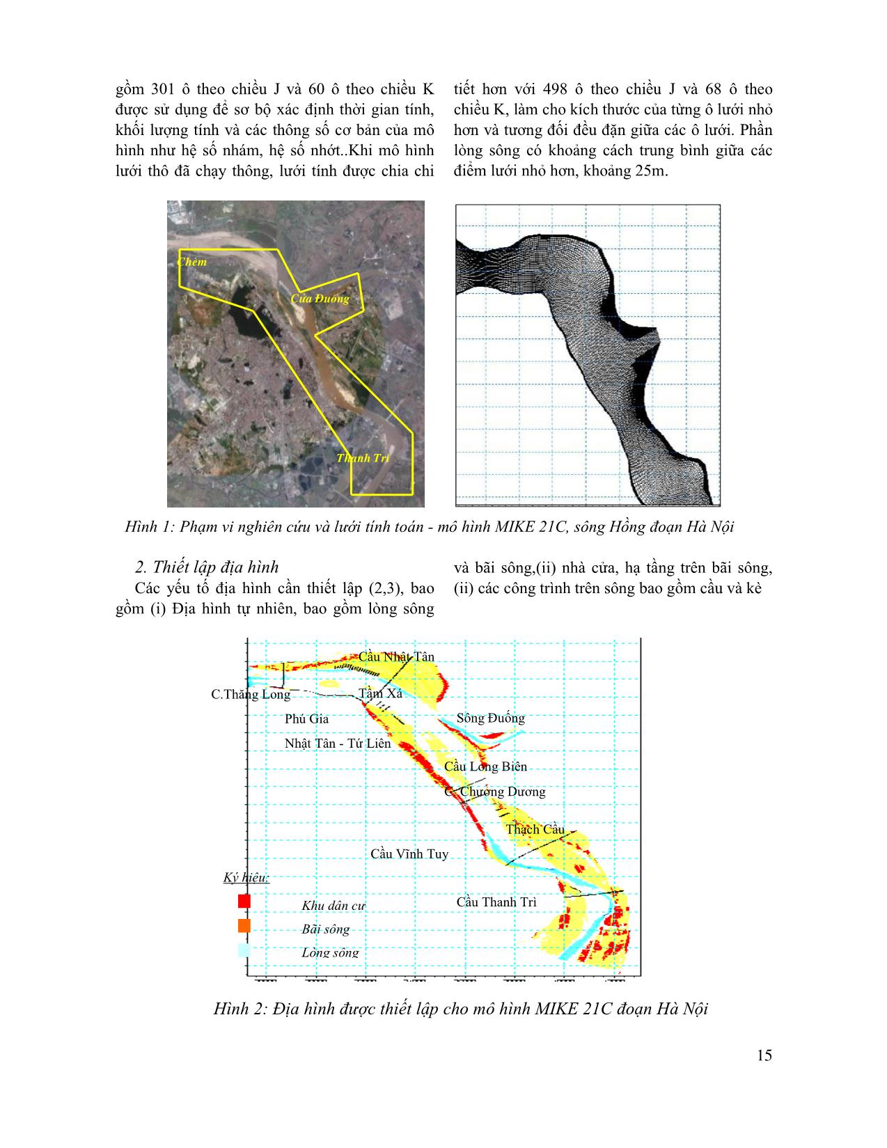 Đánh giá ảnh hưởng của các cầu qua sông tới khả năng thoát lũ trên đoạn sông Hồng qua Hà Nội trang 2
