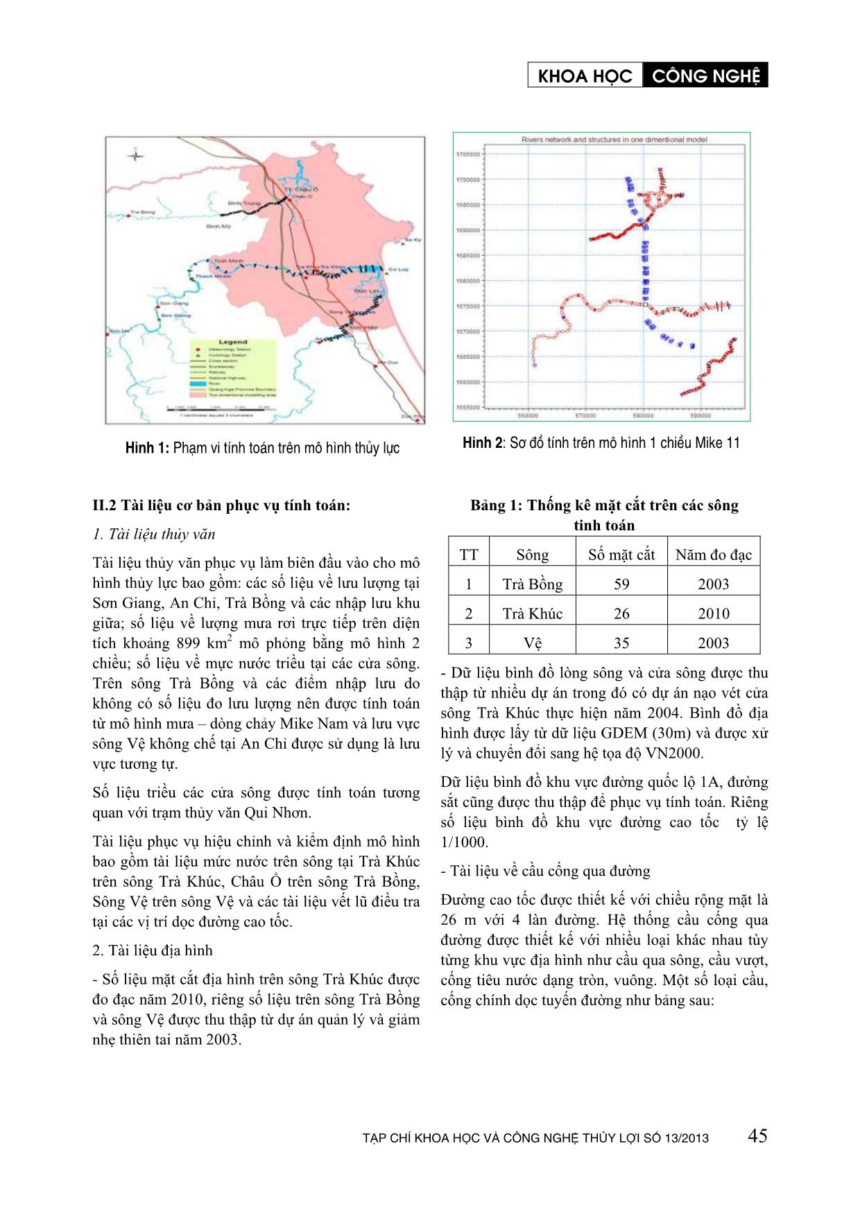Đánh giá ảnh hưởng tiêu thoát lũ tỉnh Quảng Ngãi khi xây dựng tuyến đường cao tốc Đà Nẵng - Quảng Ngãi trang 2