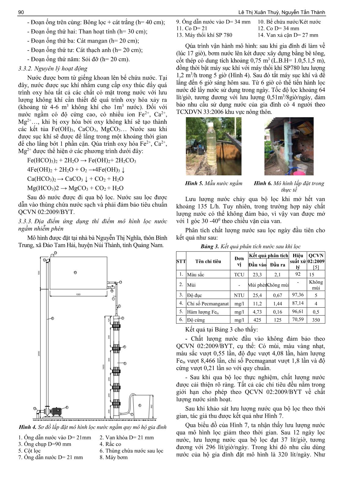Đánh giá hiện trạng chất lượng nước ngầm và đề xuất giải pháp xử lý nước ngầm tại đảo Tam Hải, huyện Núi Thành, tỉnh Quảng Nam trang 4