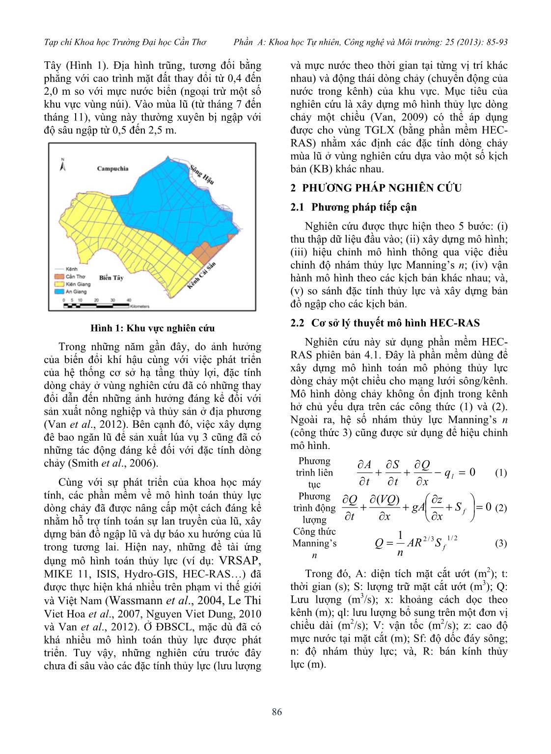 Động thái dòng chảy ở vùng tứ giác Long Xuyên dưới tác động của đê bao ngăn lũ trang 2