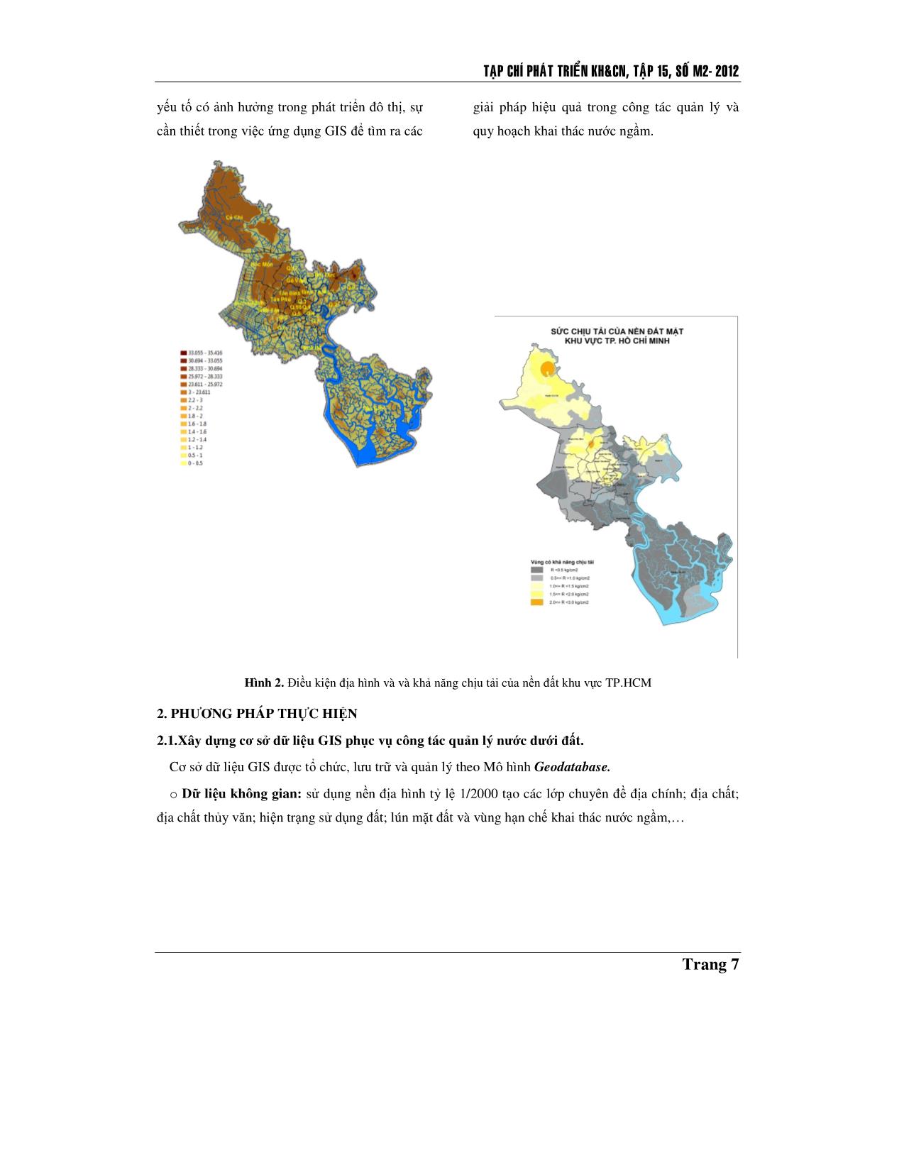 Giải pháp GIS trong quản lý nước dưới đất khu vực thành phố Hồ Chí Minh trang 3