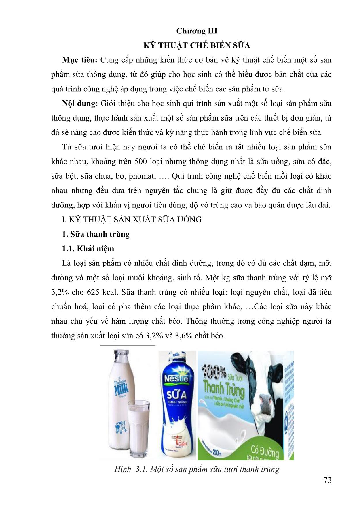 Giáo trình Công nghệ chế biến sữa và các sản phẩm sữa (Phần 2) trang 1
