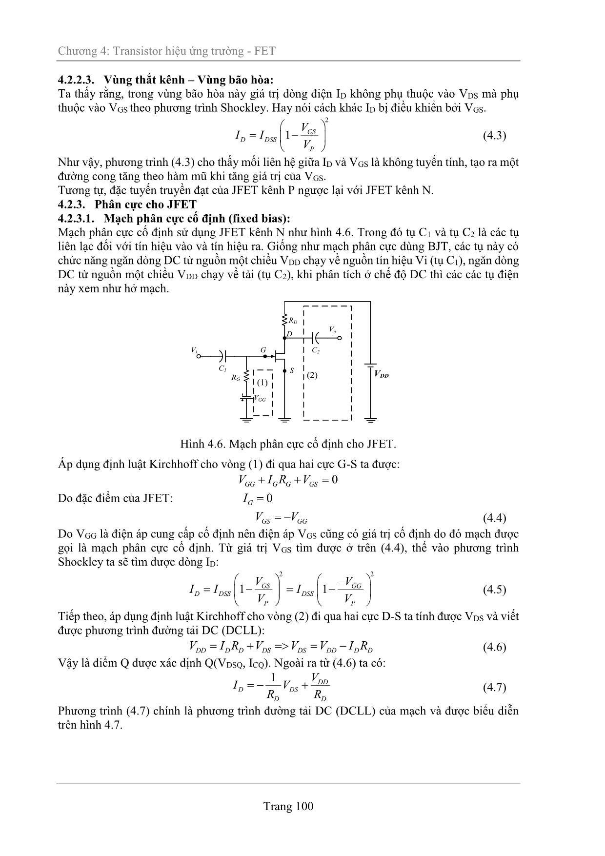 Giáo trình Kỹ thuật điện tử. Điện tử cơ bản (Phần 2) trang 4