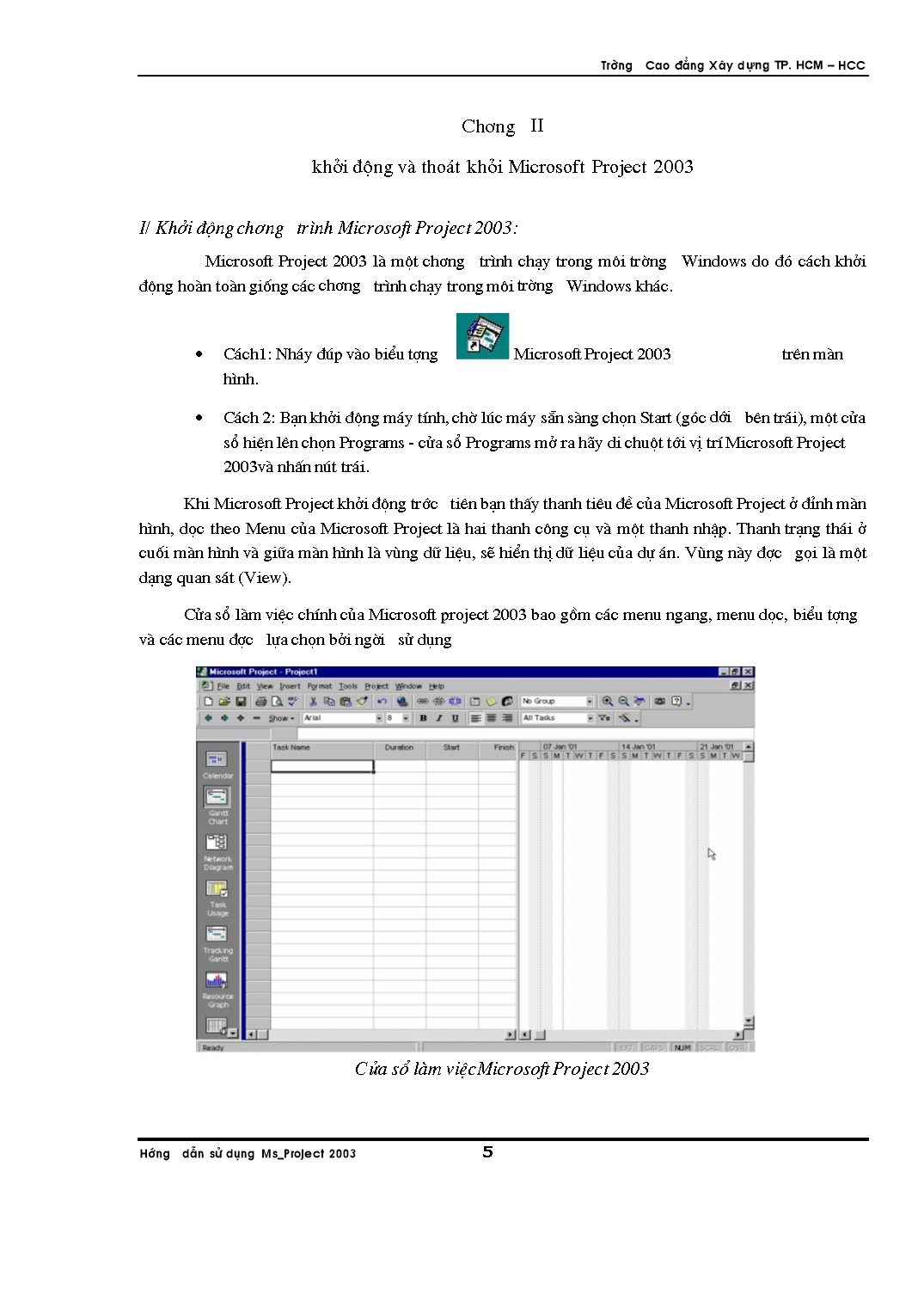 Giáo trình Phần mềm Project trang 5