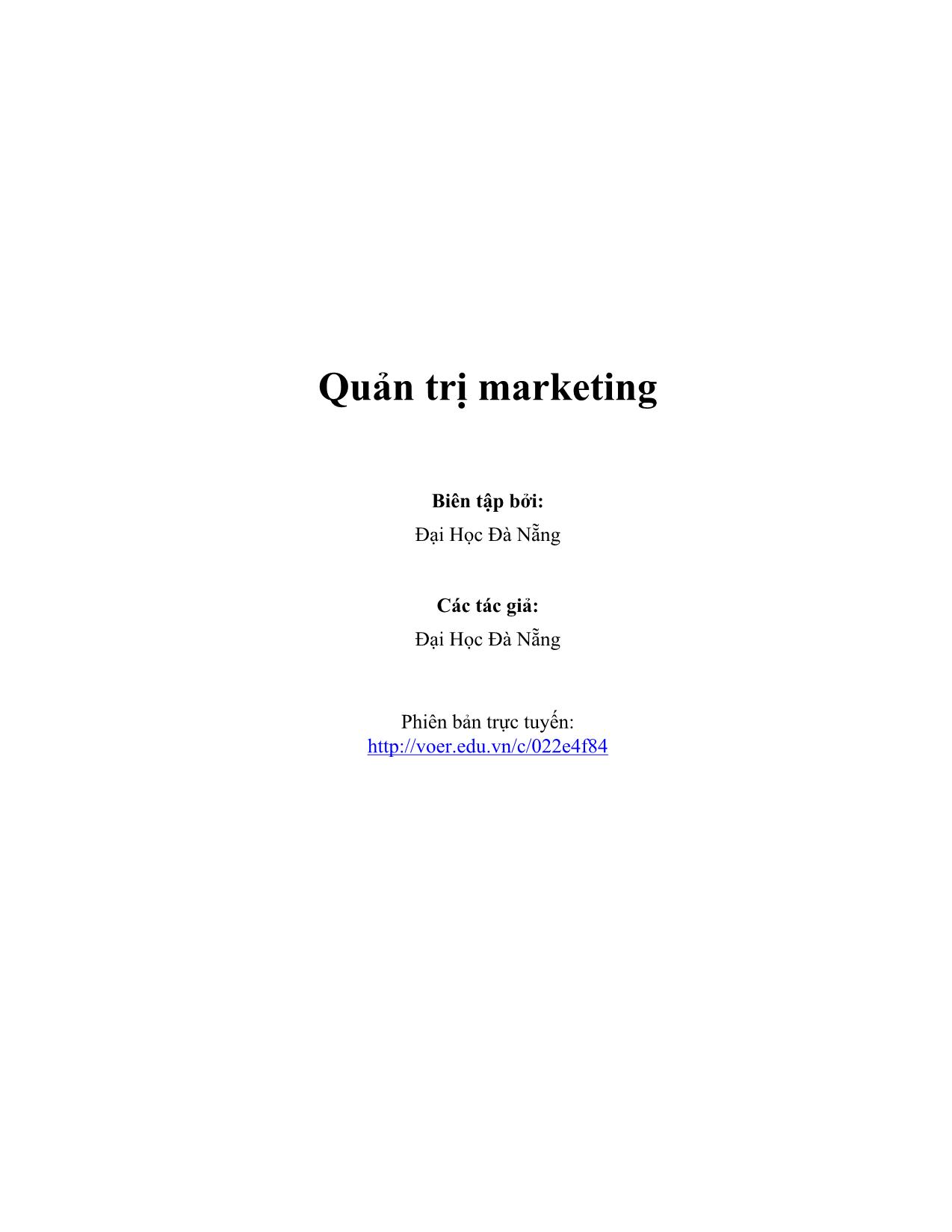 Giáo trình Quản trị marketing (Bản đẹp) trang 2