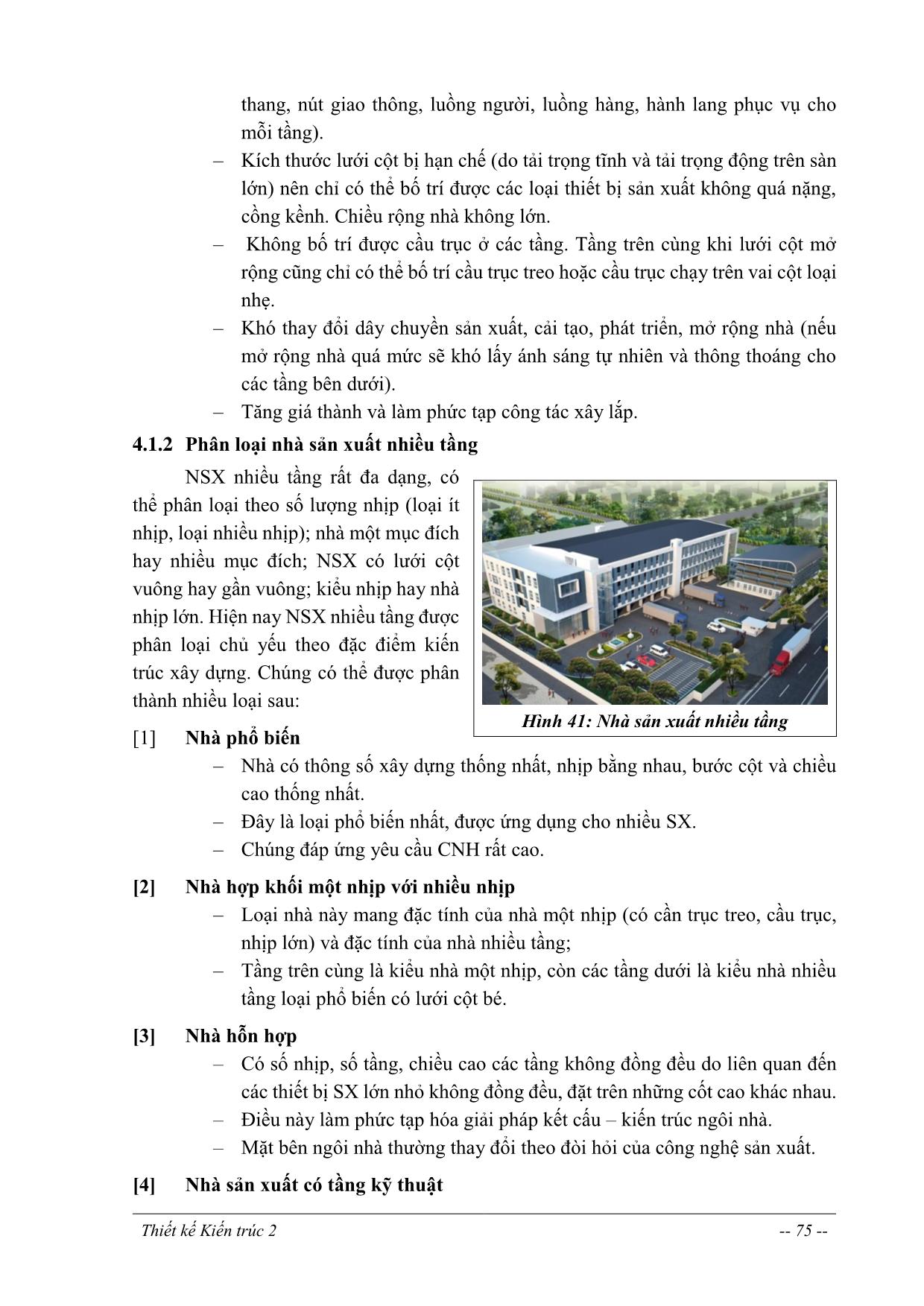 Giáo trình Thiết kế kiến trúc 2 - Chương 4: Thiết kế nhà sản xuất nhiều tầng trang 2