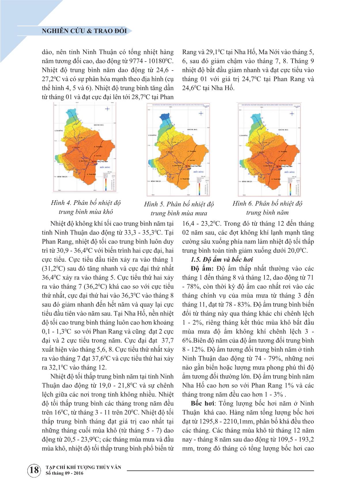 Khái quát đặc điểm khí hậu thủy văn ở tỉnh Ninh Thuận trang 3