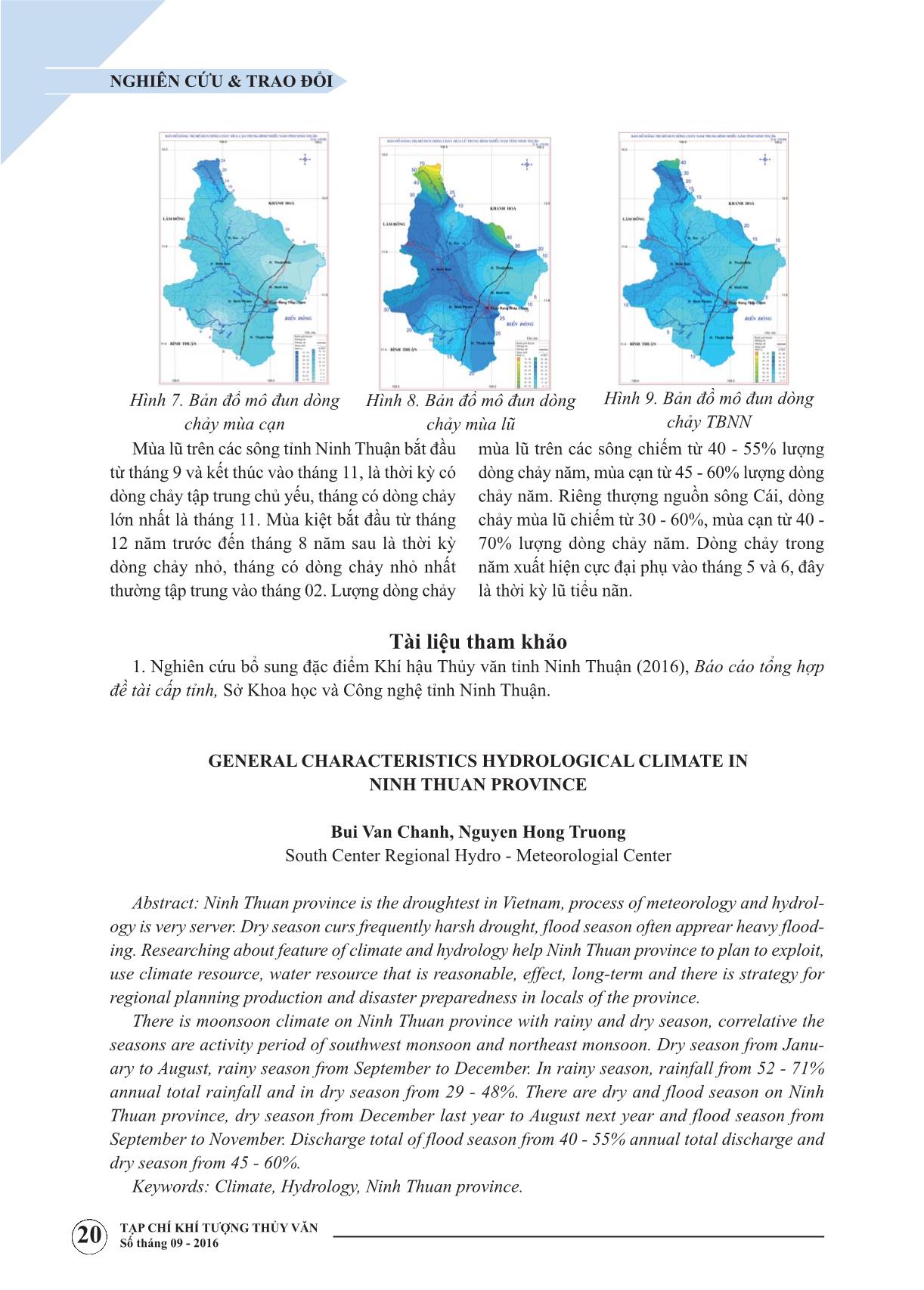 Khái quát đặc điểm khí hậu thủy văn ở tỉnh Ninh Thuận trang 5