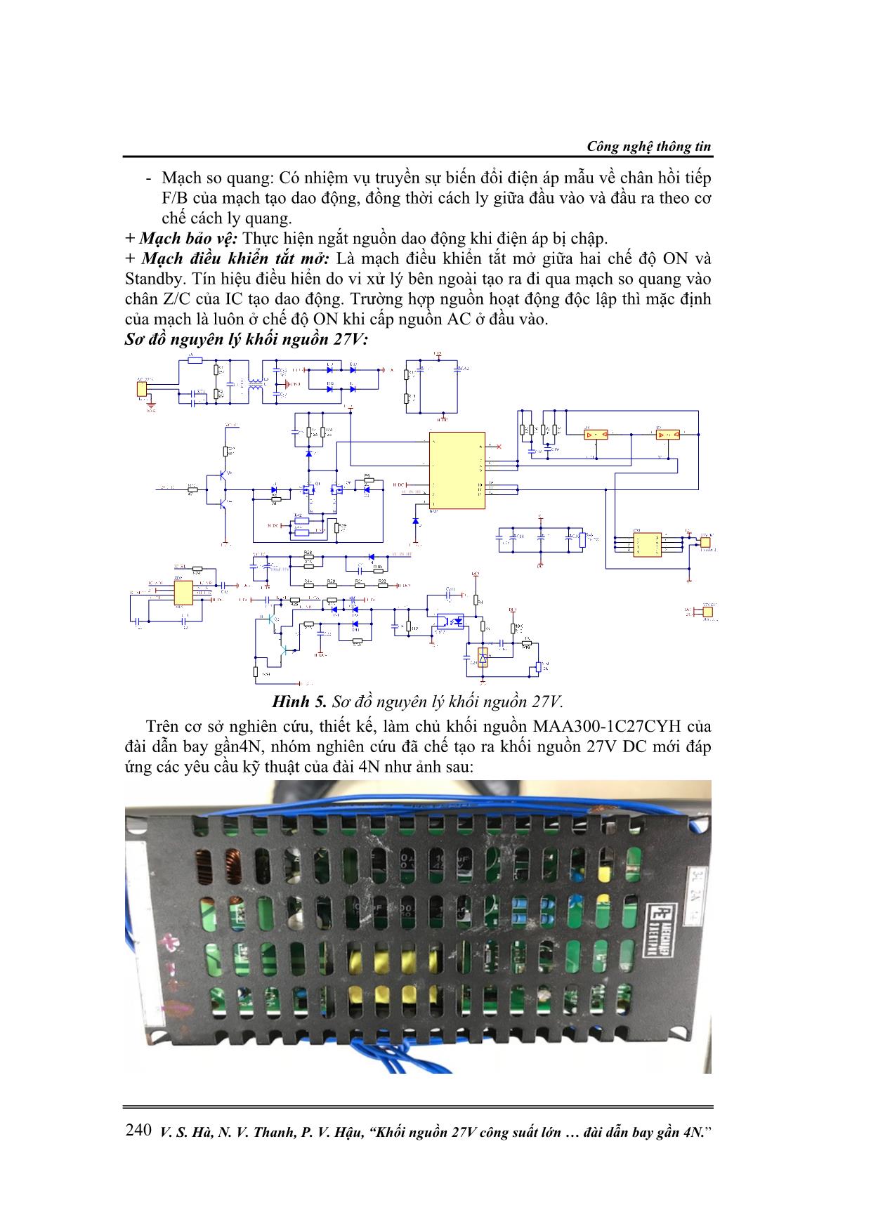 Khối nguồn 27V công suất lớn MAA300-1C27CYH trong khối xử lý trung tâm của đài dẫn bay gần 4N trang 5