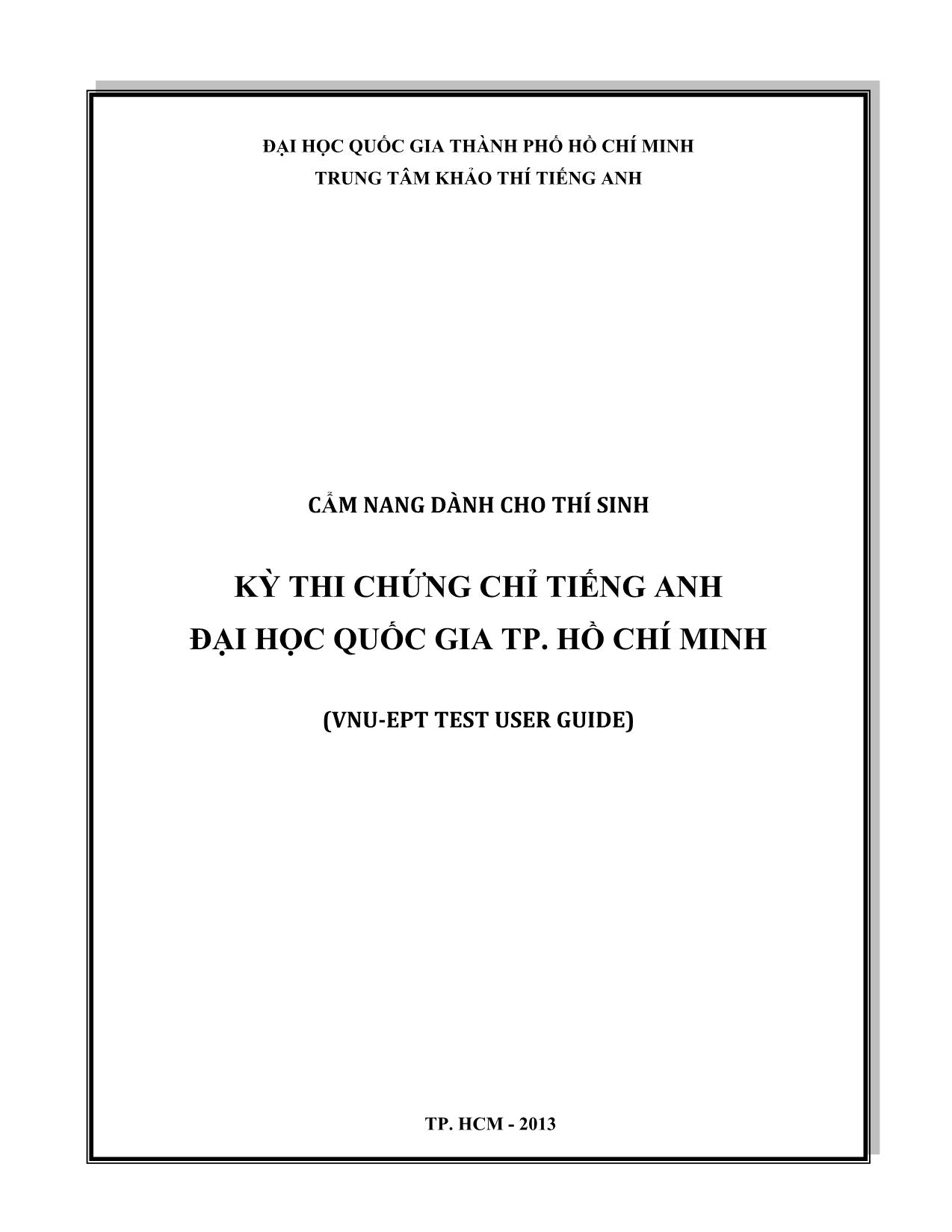 Kỳ thi chứng chỉ Tiếng Anh Đại học quốc gia thành phố Hồ Chí Minh trang 1