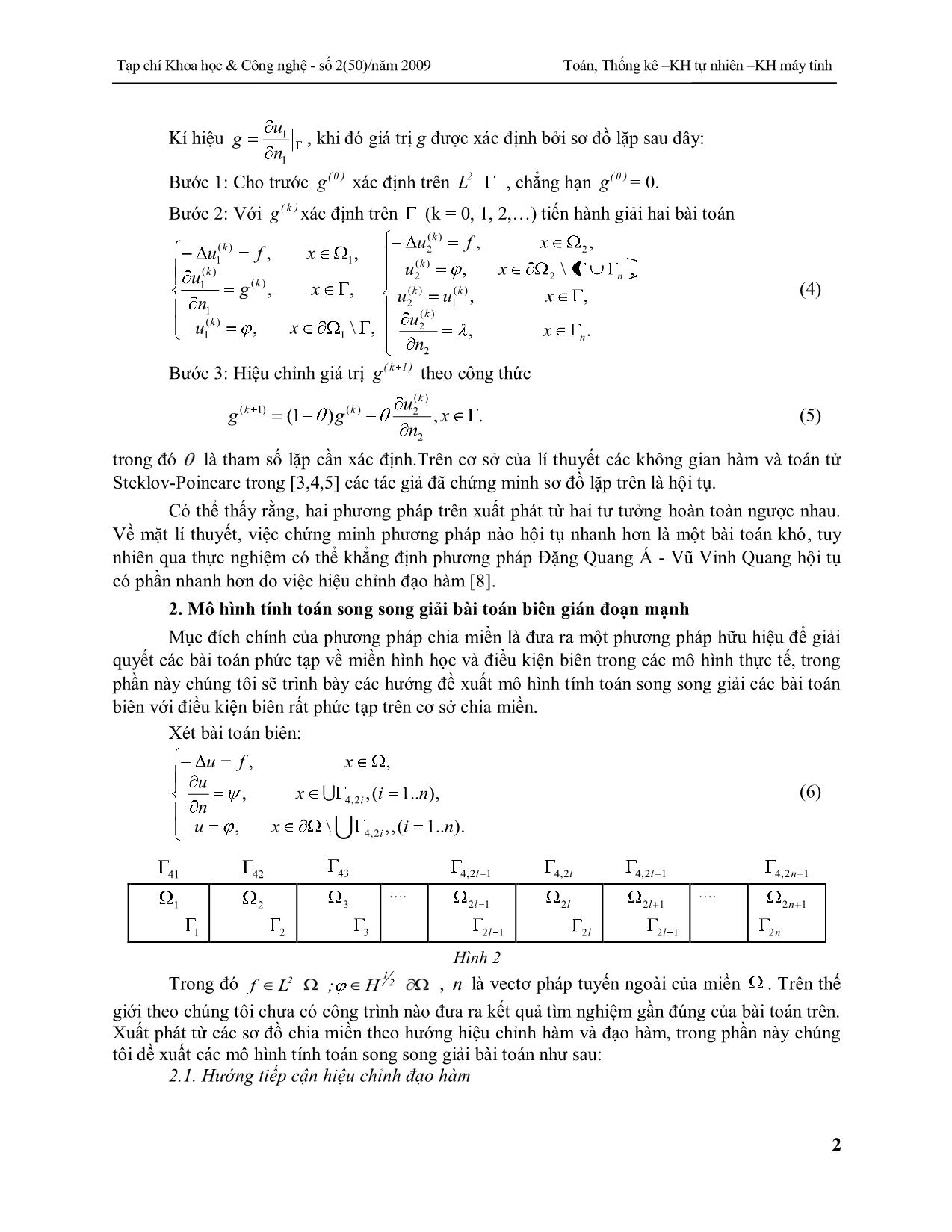 Mô hình tính toán song song giải bài toán biên hỗn hợp mạnh dựa trên chia miền trang 2