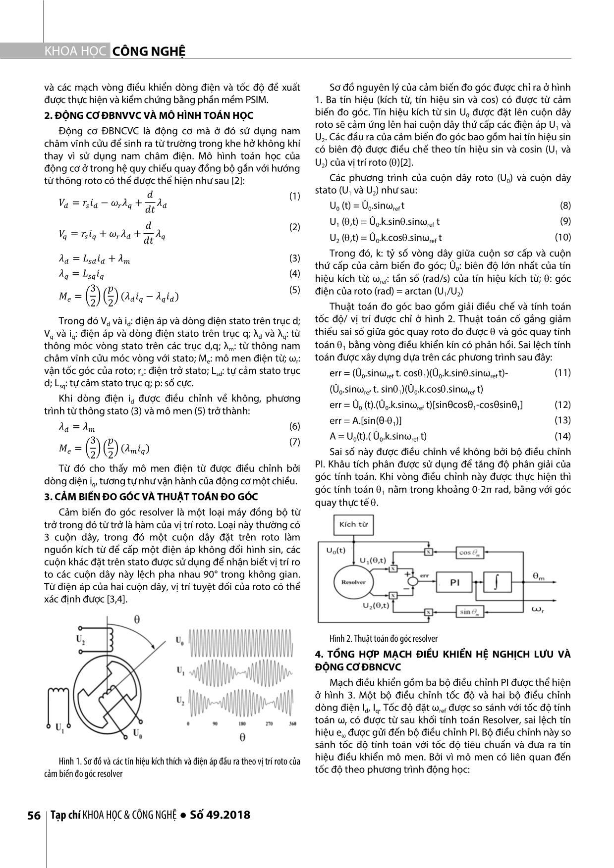 Mô phỏng hệ nghịch lưu - Động cơ đồng bộ nam châm vĩnh cửu sử dụng cảm biến đo góc resolver bằng PSIM trang 2