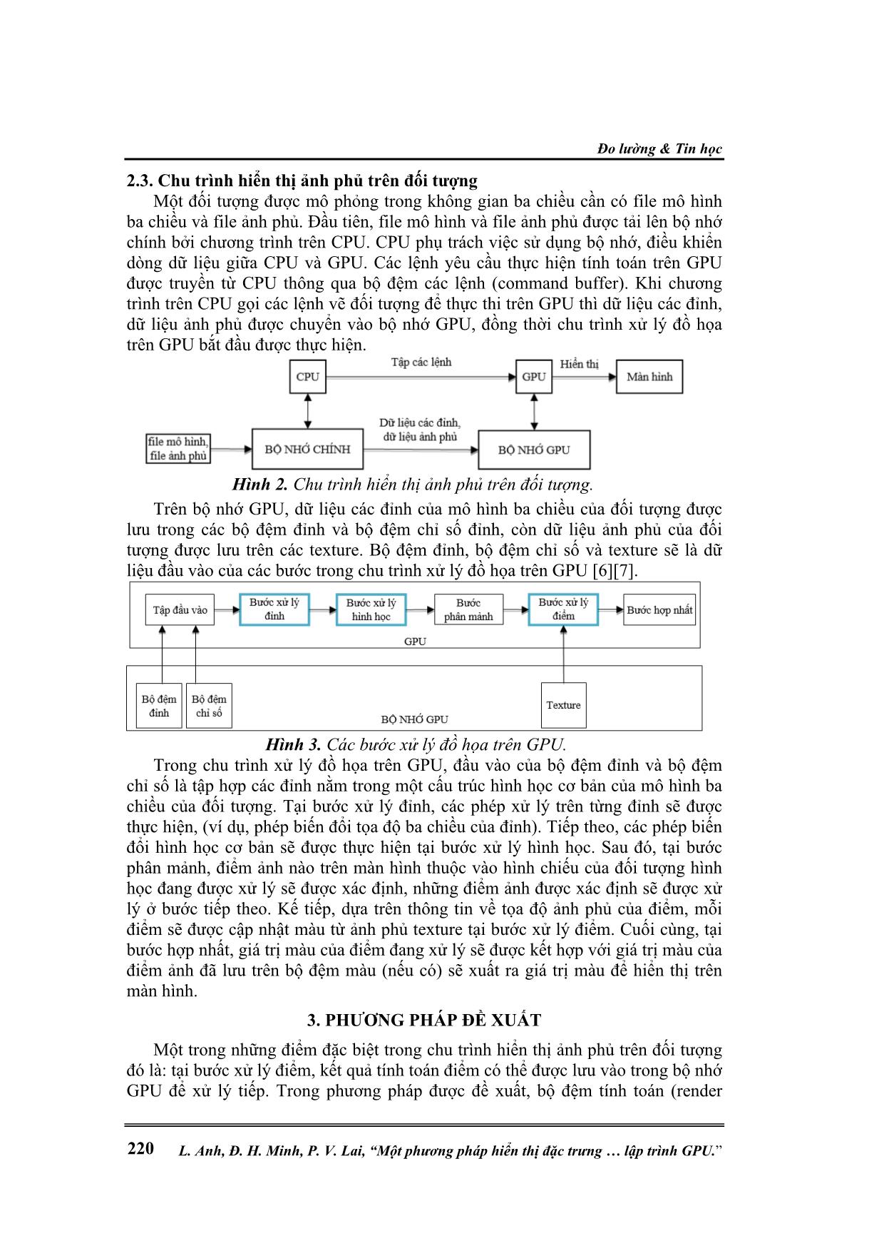 Một phương pháp hiển thị đặc trưng trên đối tượng ảo ba chiều dựa trên công nghệ lập trình GPU trang 3