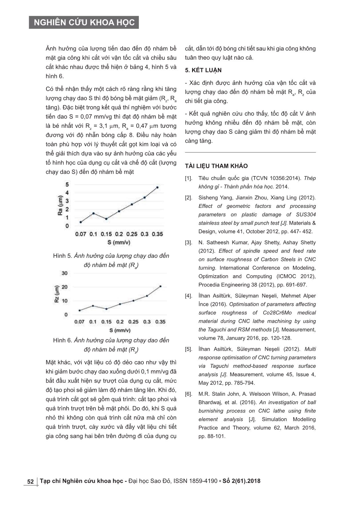 Nghiên cứu ảnh hưởng của thông số công nghệ đến độ nhám bề mặt khi gia công thép SUS304 trên máy tiện CNC trang 4