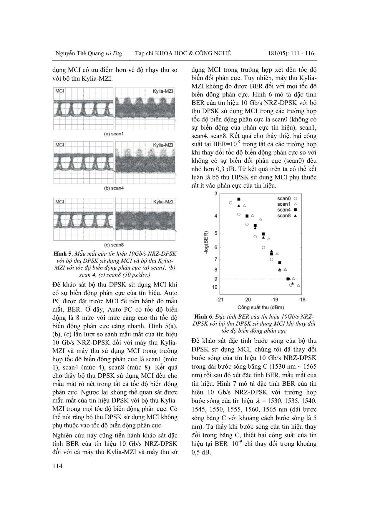 Nghiên cứu bộ thu dpsk sử dụng giao thoa kế Michelson với Faraday quay gương trang 4