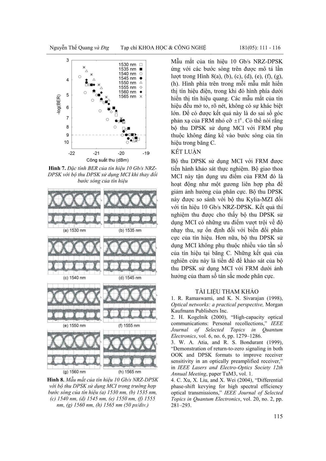 Nghiên cứu bộ thu dpsk sử dụng giao thoa kế Michelson với Faraday quay gương trang 5