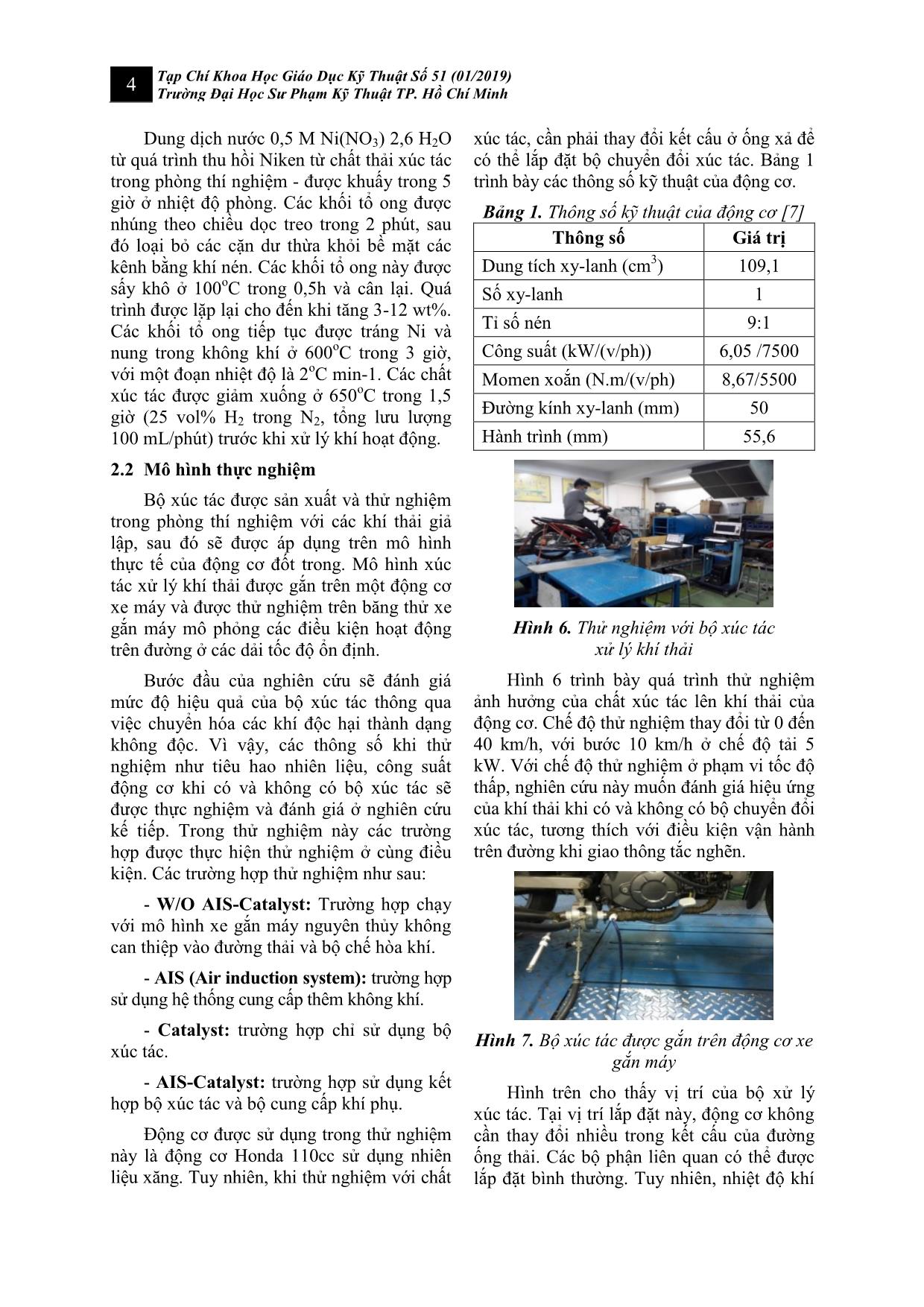 Nghiên cứu bộ xúc tác xử lý khí thải trên động cơ xe gắn máy trang 4