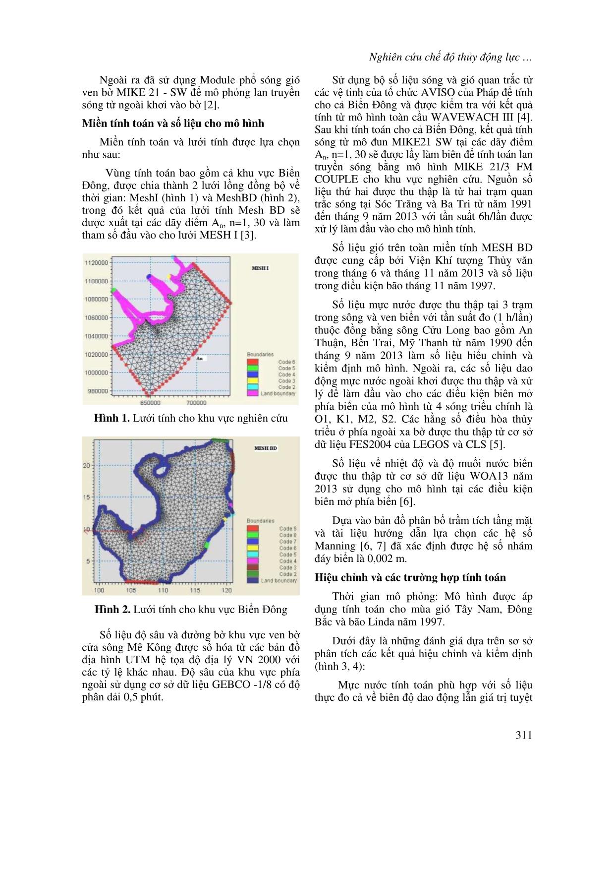 Nghiên cứu chế độ thủy động lực tại vùng biển ven bờ cửa sông Mê Kông trang 2