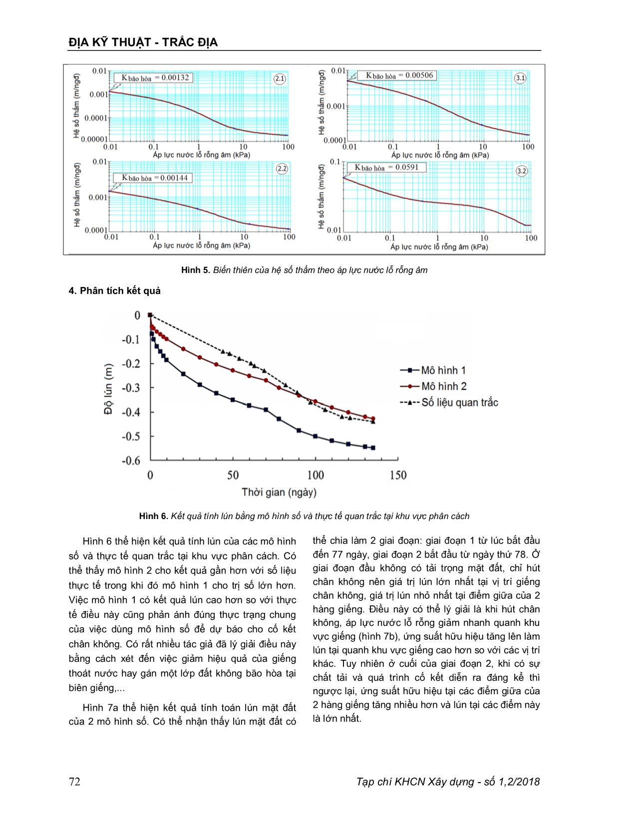 Nghiên cứu mô hình số cho bài toán giếng điểm cố kết chân không trang 5