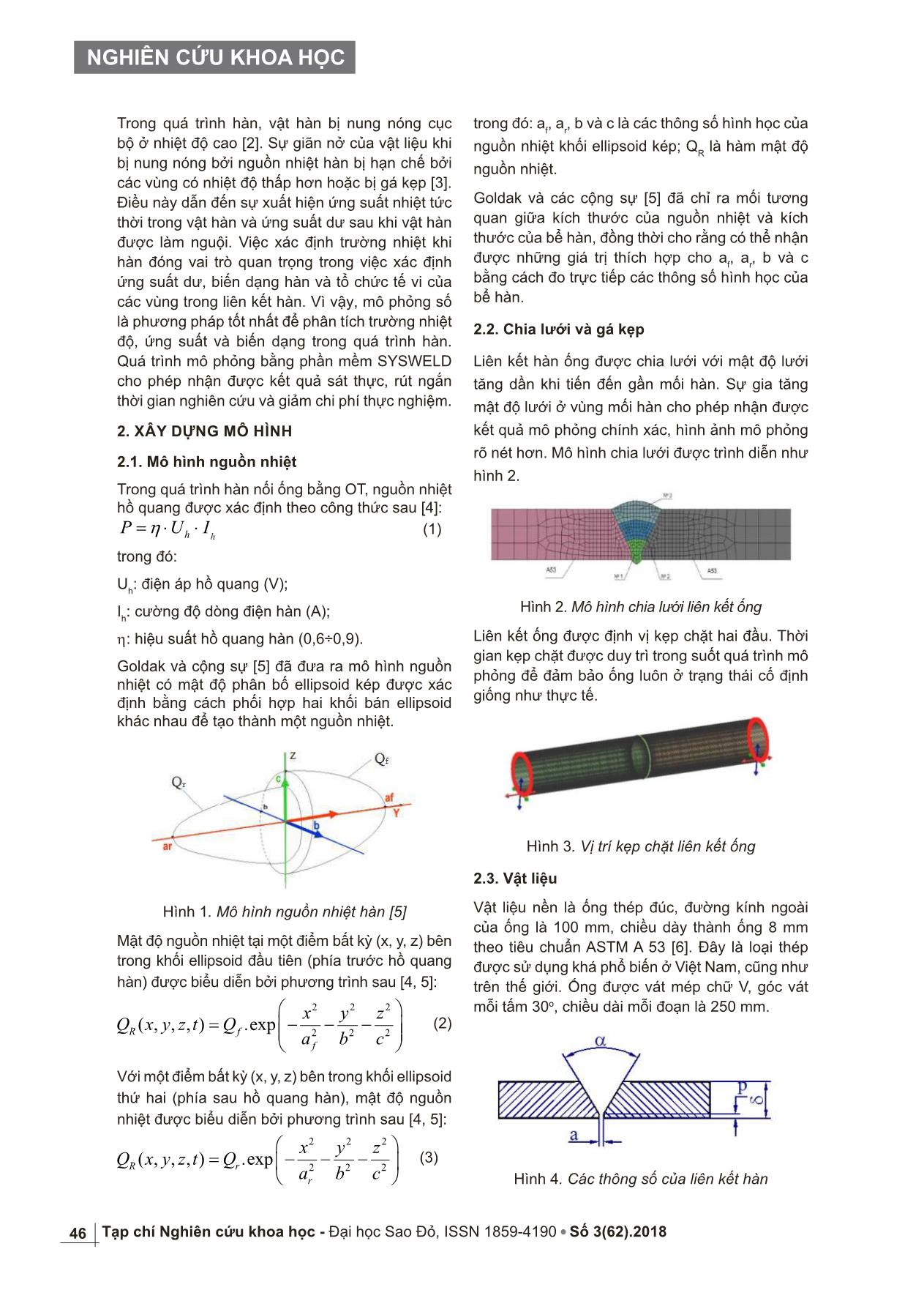Nghiên cứu mô phỏng sự chuyển pha và trường nhiệt khi hàn ống thép A53 bằng quá trình Orbital – TIG trang 2