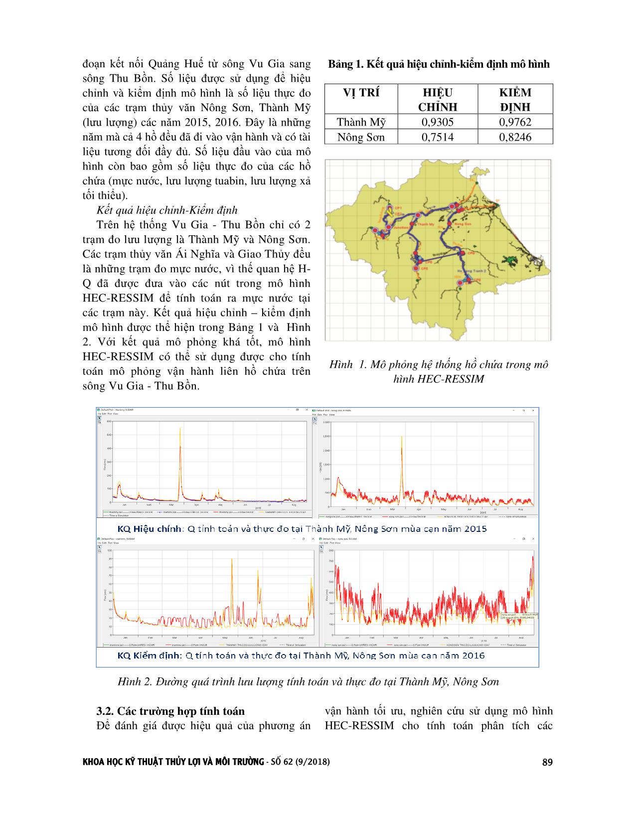 Nghiên cứu, mô phỏng vận hành hệ thống liên hồ chứa lưu vực sông Vu Gia - thu bồn trong mùa cạn bằng mô hình Hec-Ressim trang 3