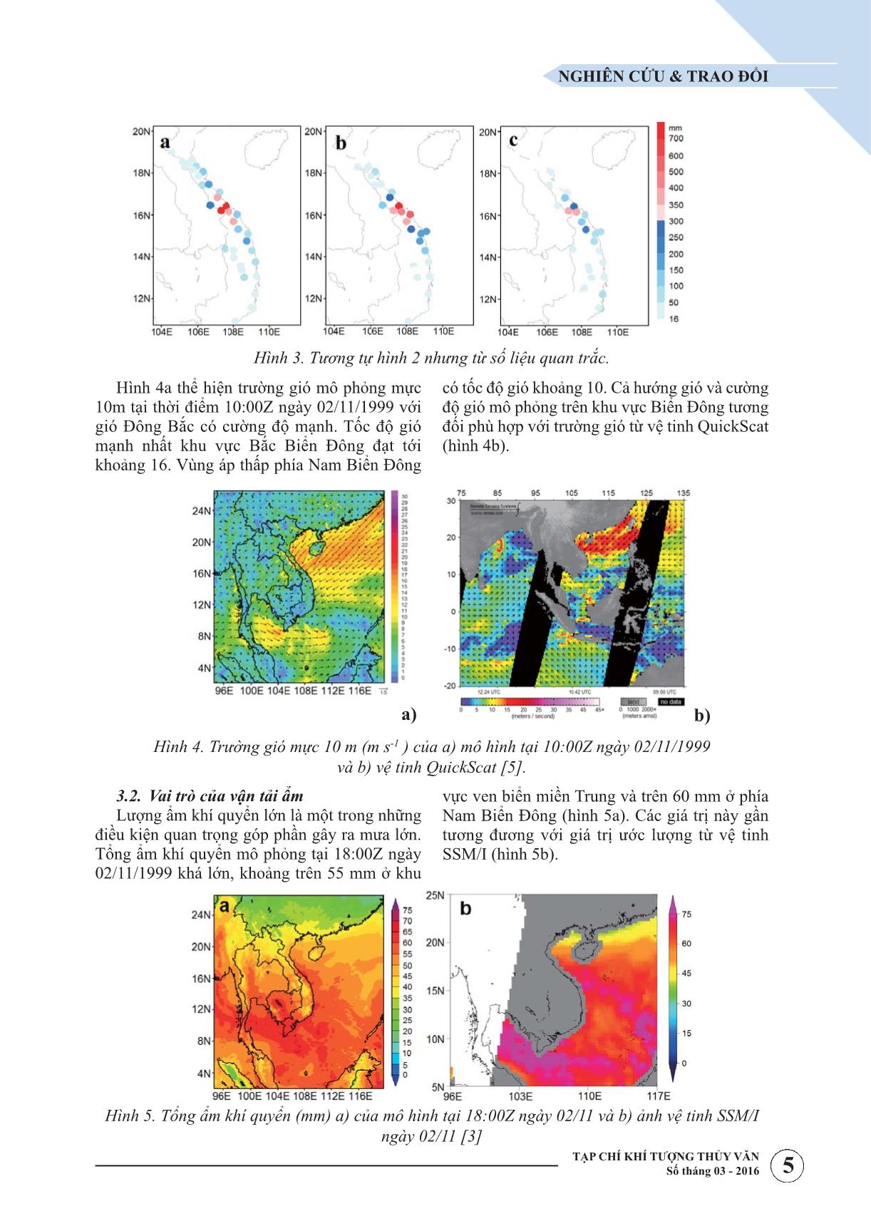 Nghiên cứu vai trò của vận tải ẩm trọng đợt mưa lớn tháng 11 năm 1999 ở miền Trung bằng mô hình WRF trang 3