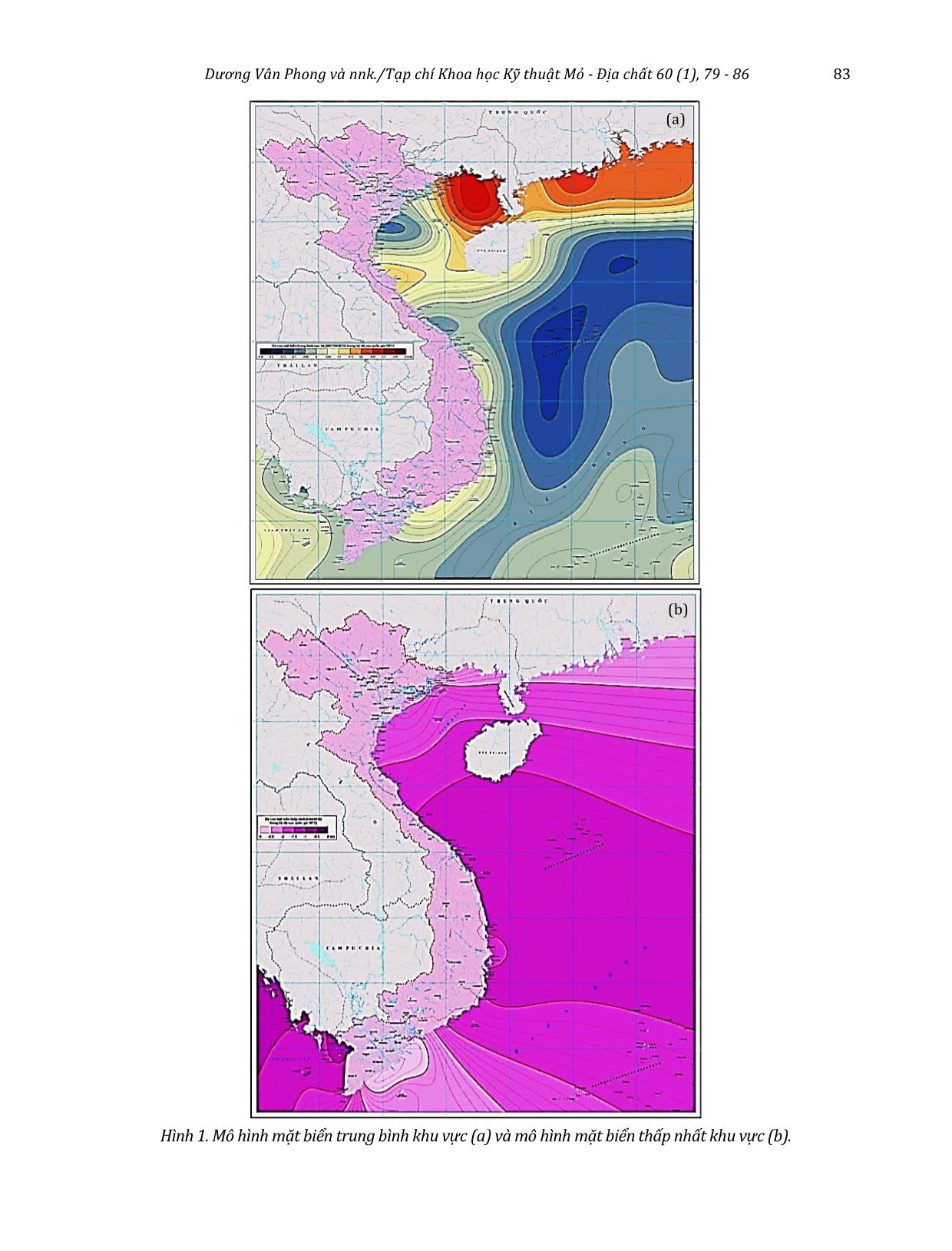 Nghiên cứu xây dựng mô hình số mặt chuẩn độ sâu trên biển Đông trang 5