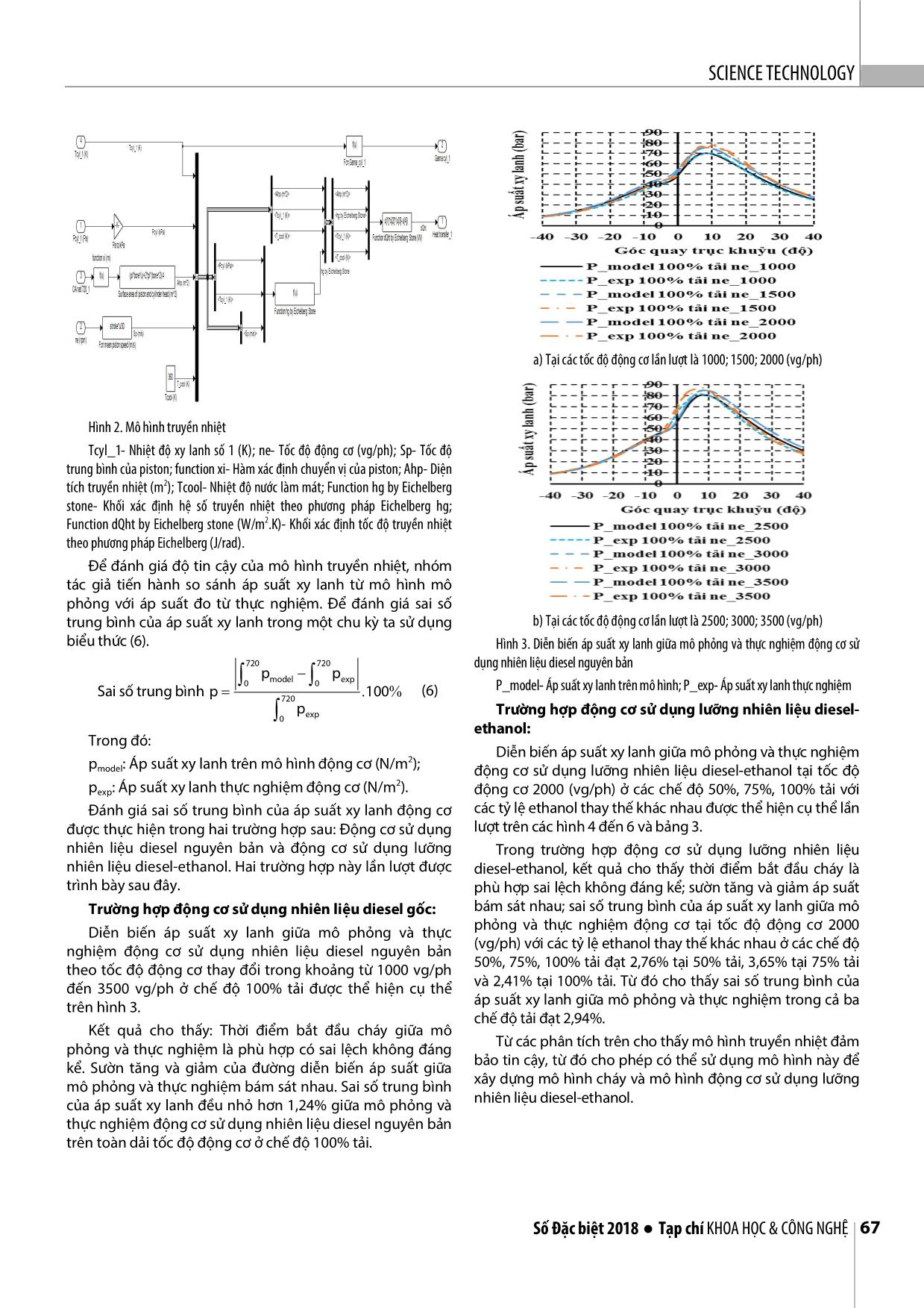 Nghiên cứu xây dựng mô hình truyền nhiệt của động cơ diesel sử dụng lưỡng nhiên liệu Diesel-Ethanol trang 4