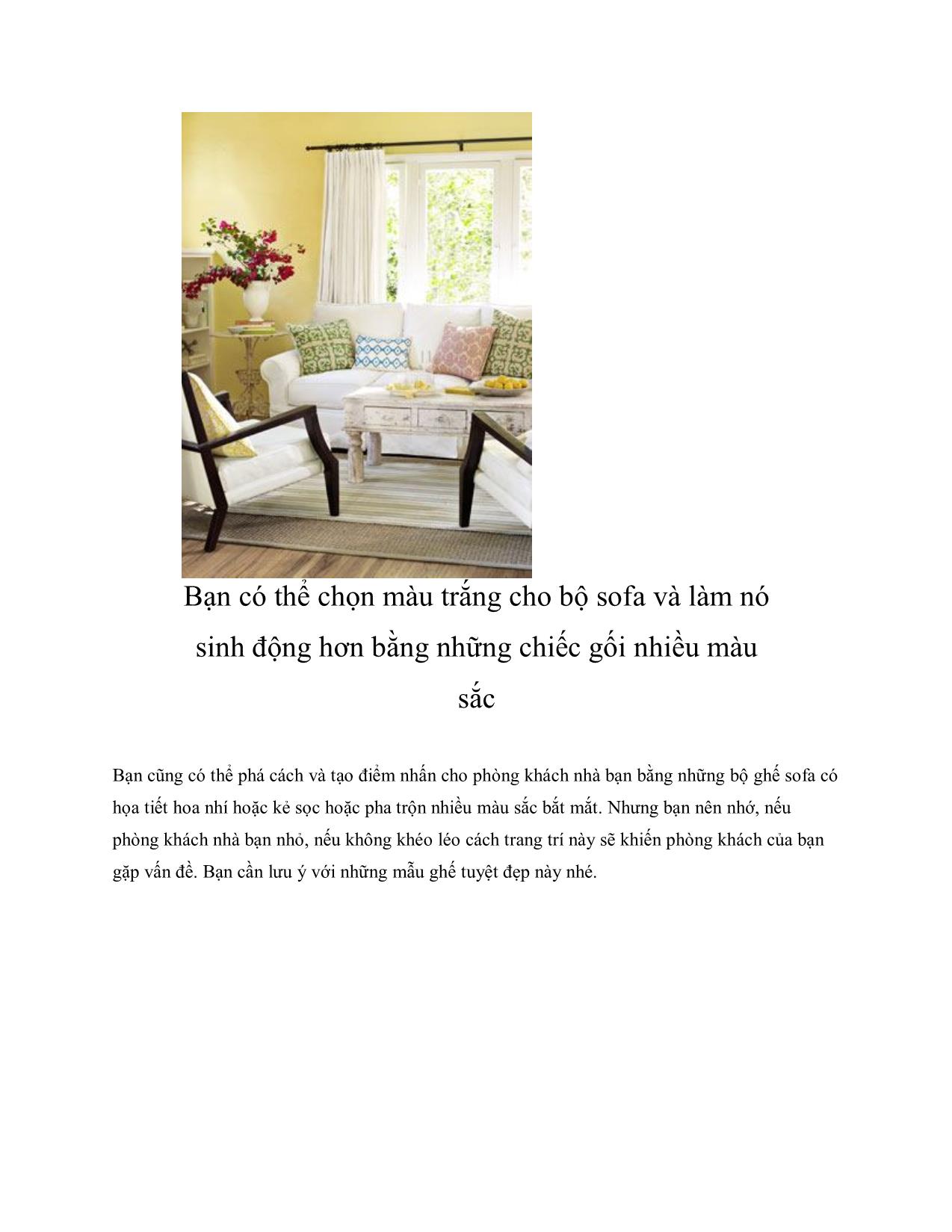 Những cách chọn ghế sofa làm đẹp cho phòng khách trang 3