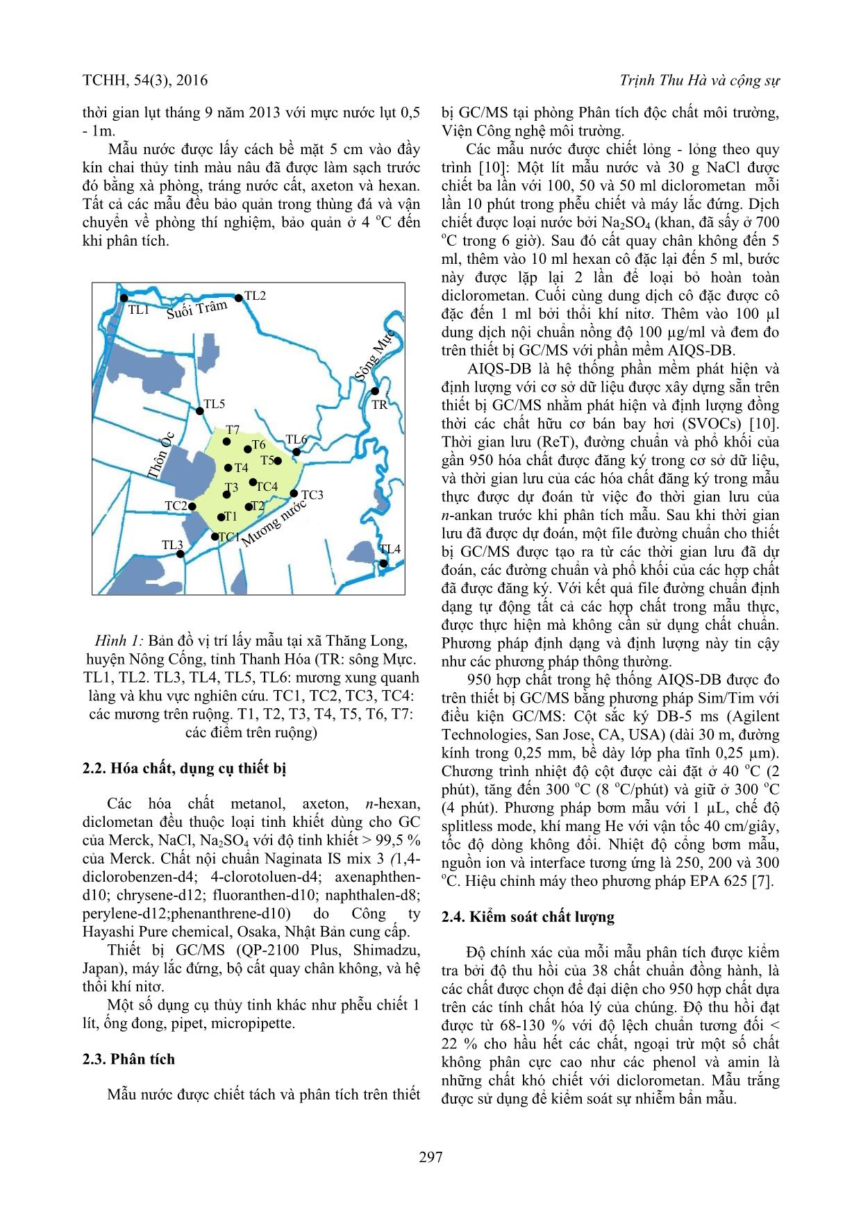 Phân tích đồng thời các chất ô nhiễm hữu cơ trong nước lụt miền Trung Việt Nam trang 2