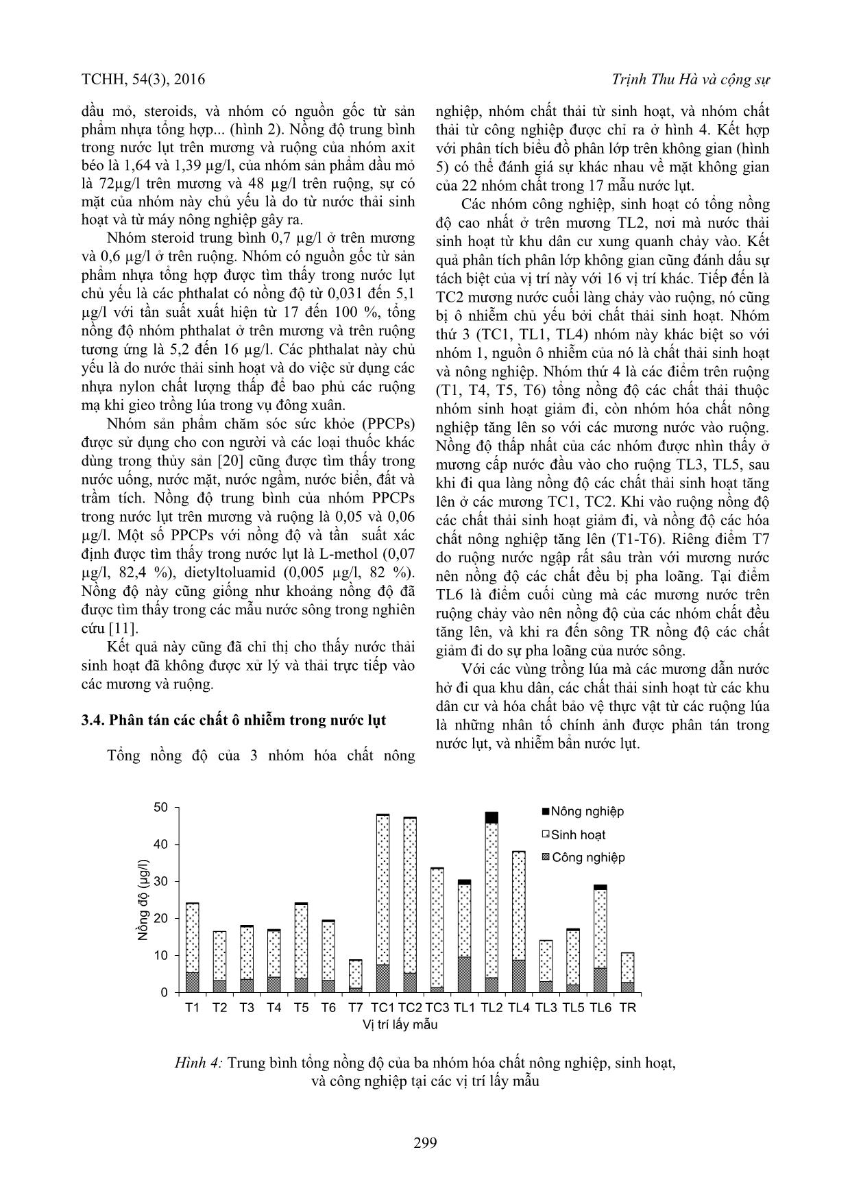 Phân tích đồng thời các chất ô nhiễm hữu cơ trong nước lụt miền Trung Việt Nam trang 4