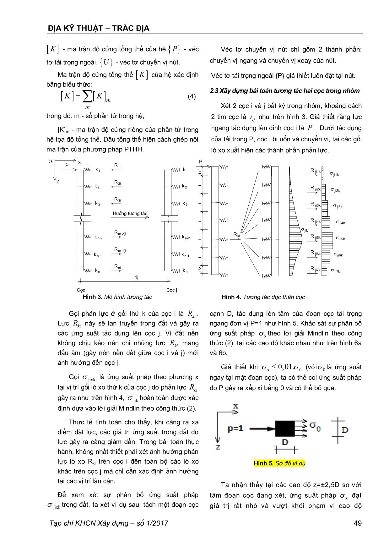 Phân tích hiệu ứng nhóm của móng cọc chịu tải trọng ngang bằng lời giải Mindlin trang 3