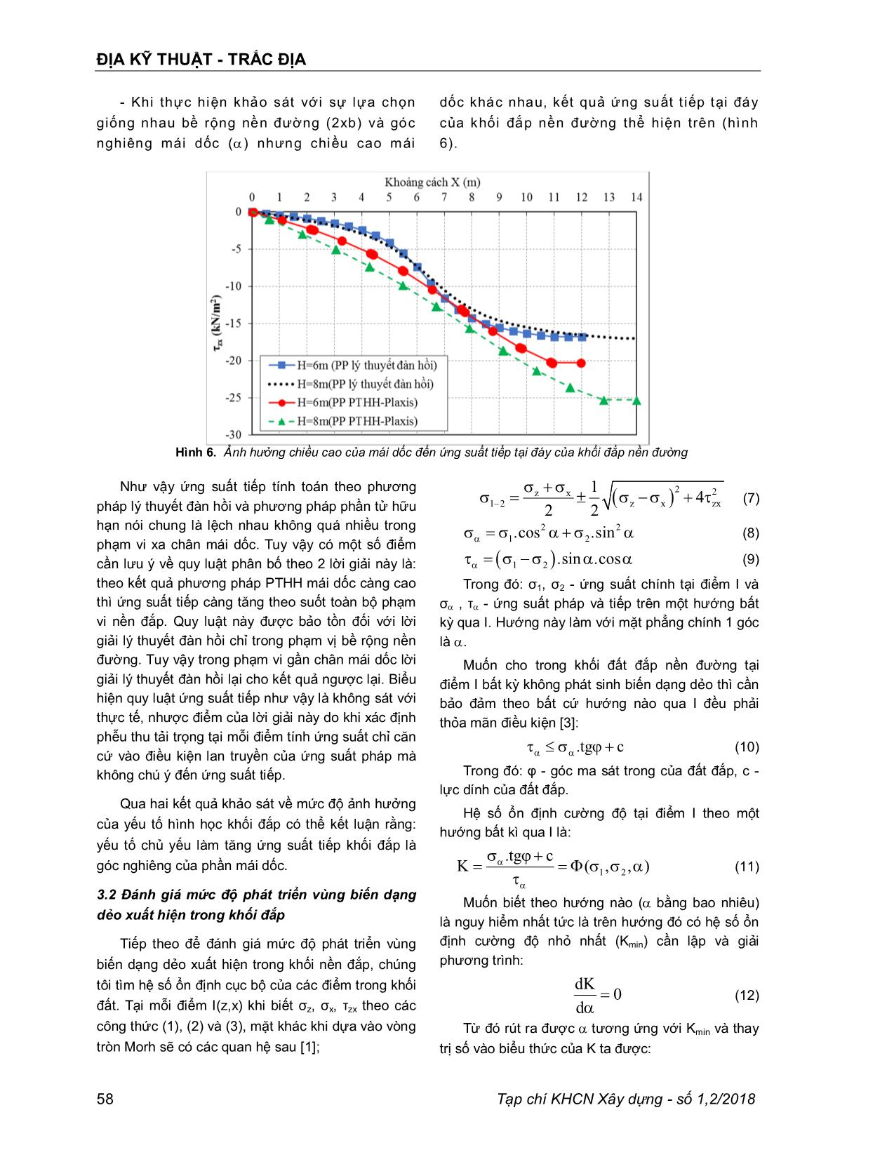 Phân tích trạng thái ứng suất của khối đắp nền đường theo lý thuyết đàn hồi trang 4