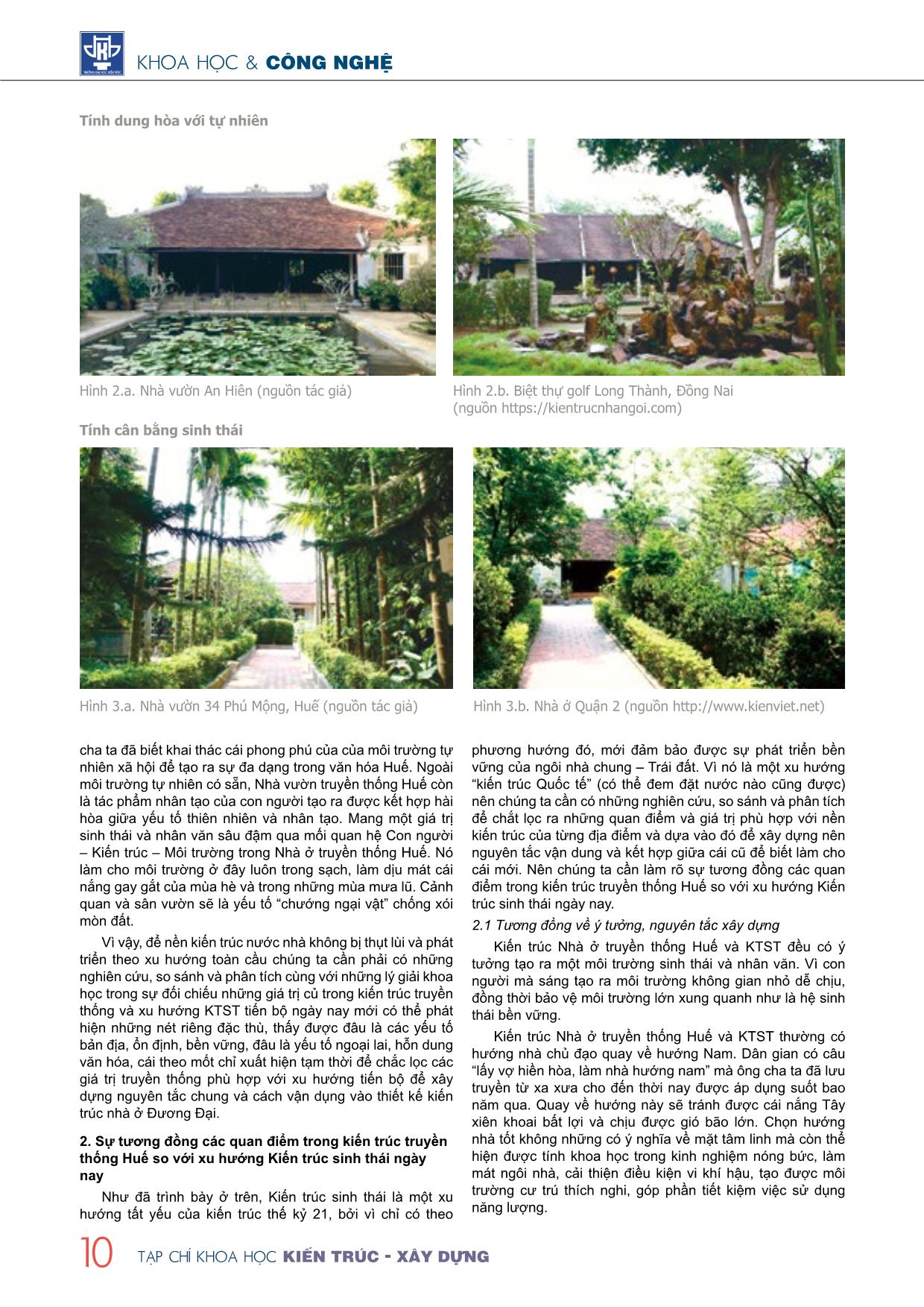 Sự tương đồng các quan điểm trong kiến trúc nhà ở truyền thống Huế so với xu hướng kiến trúc sinh thái ngày nay trang 2