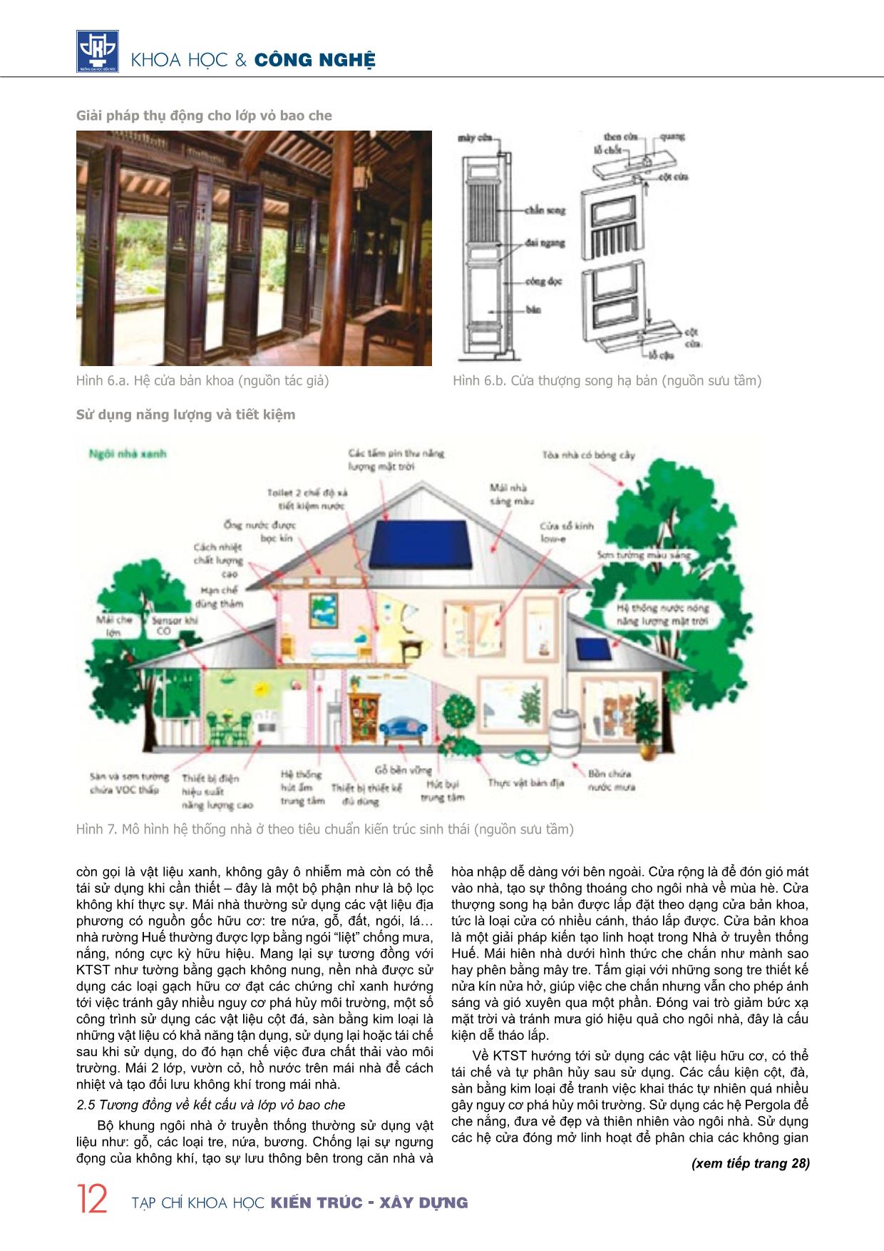 Sự tương đồng các quan điểm trong kiến trúc nhà ở truyền thống Huế so với xu hướng kiến trúc sinh thái ngày nay trang 4